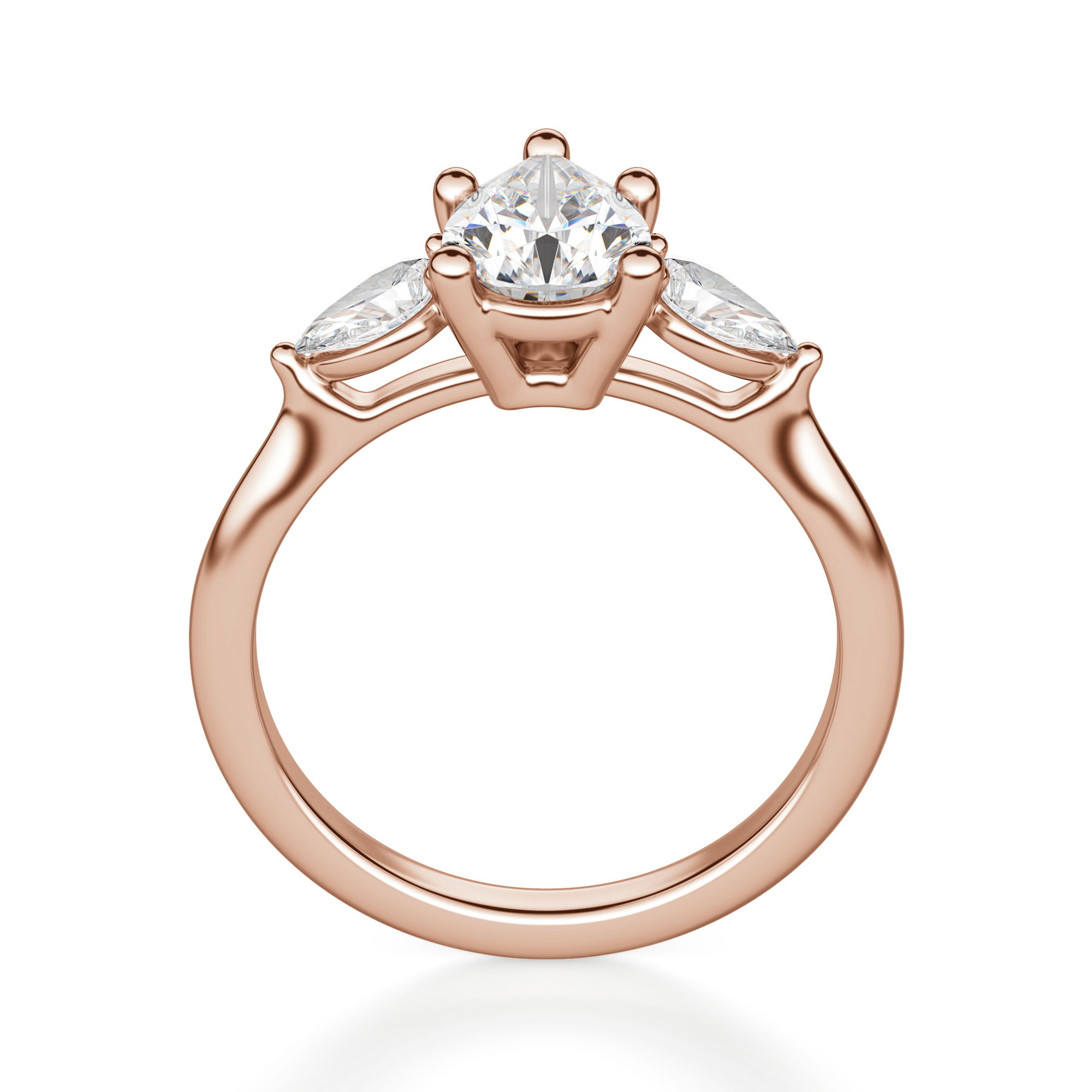Pear Side Stone Classic Pear Cut Engagement Ring