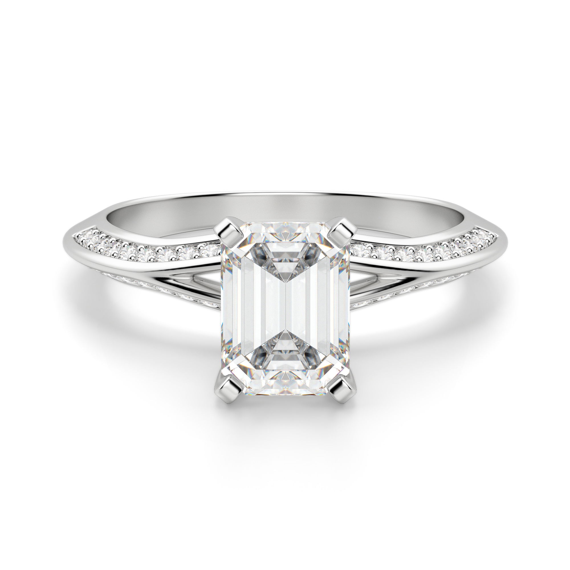 Irene Emerald Cut Engagement Ring