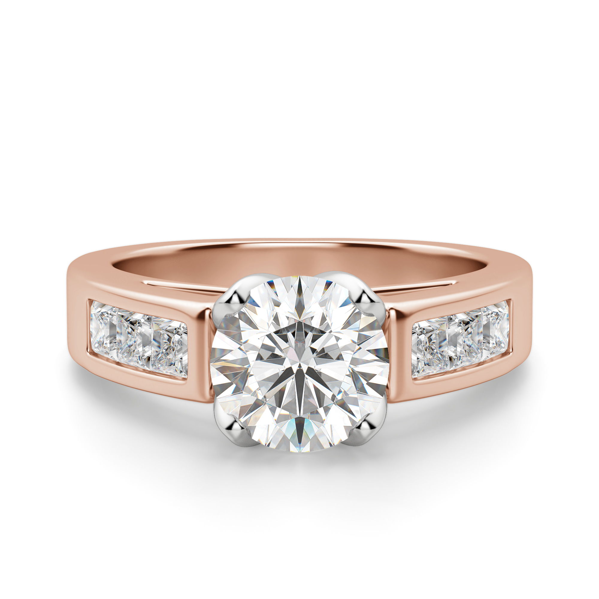 Color My World Round Cut Engagement Ring