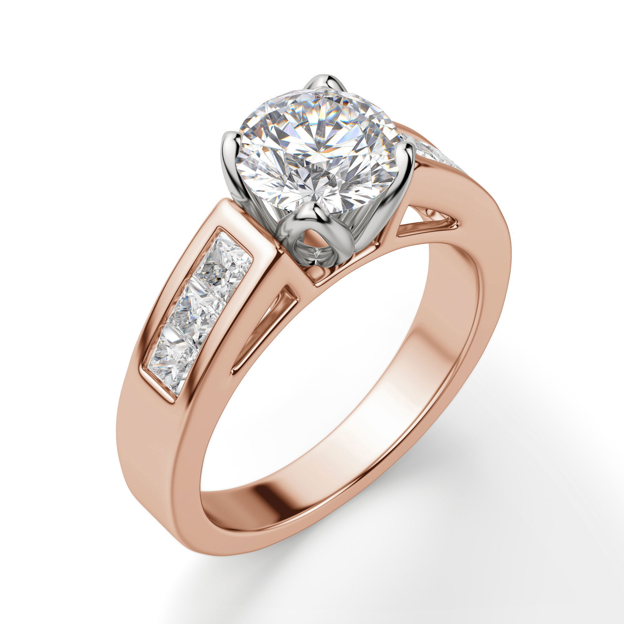 Color My World Round Cut Engagement Ring