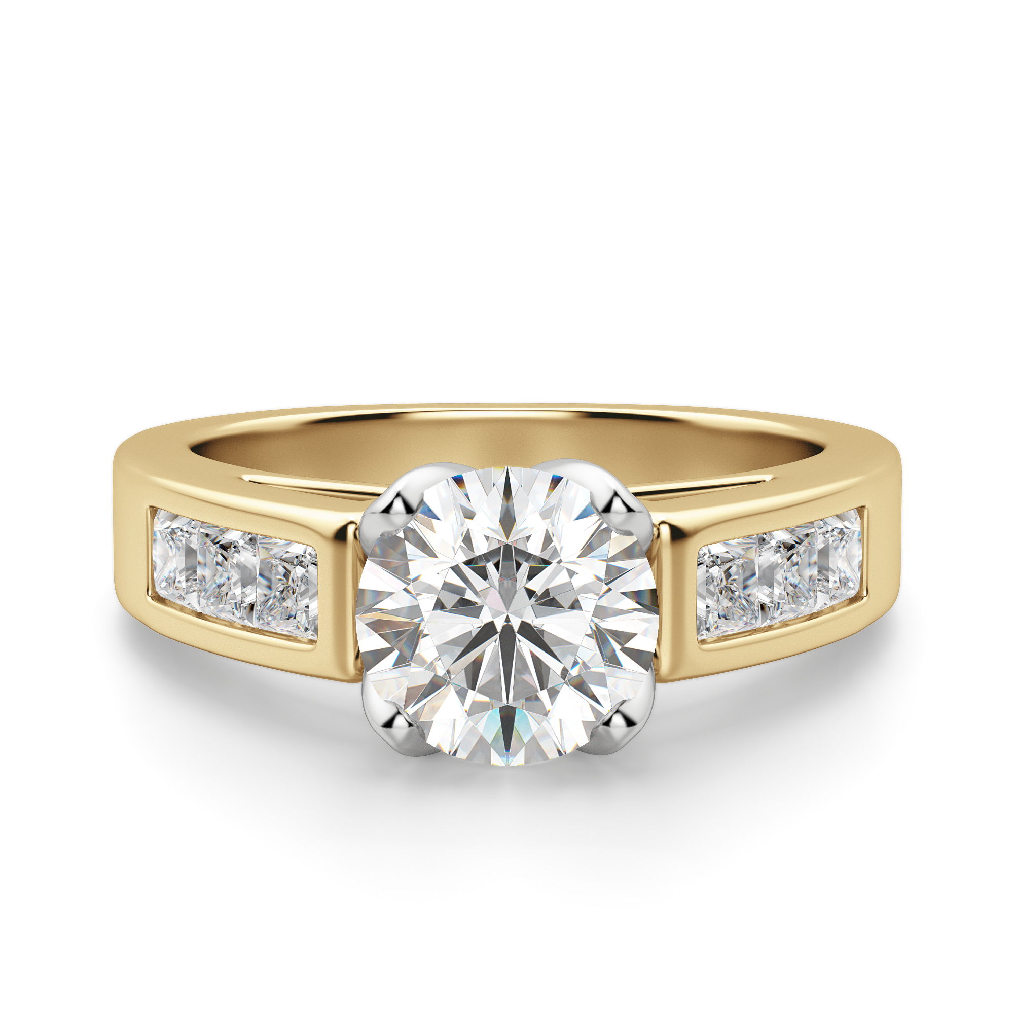 Color My World Round Cut Engagement Ring