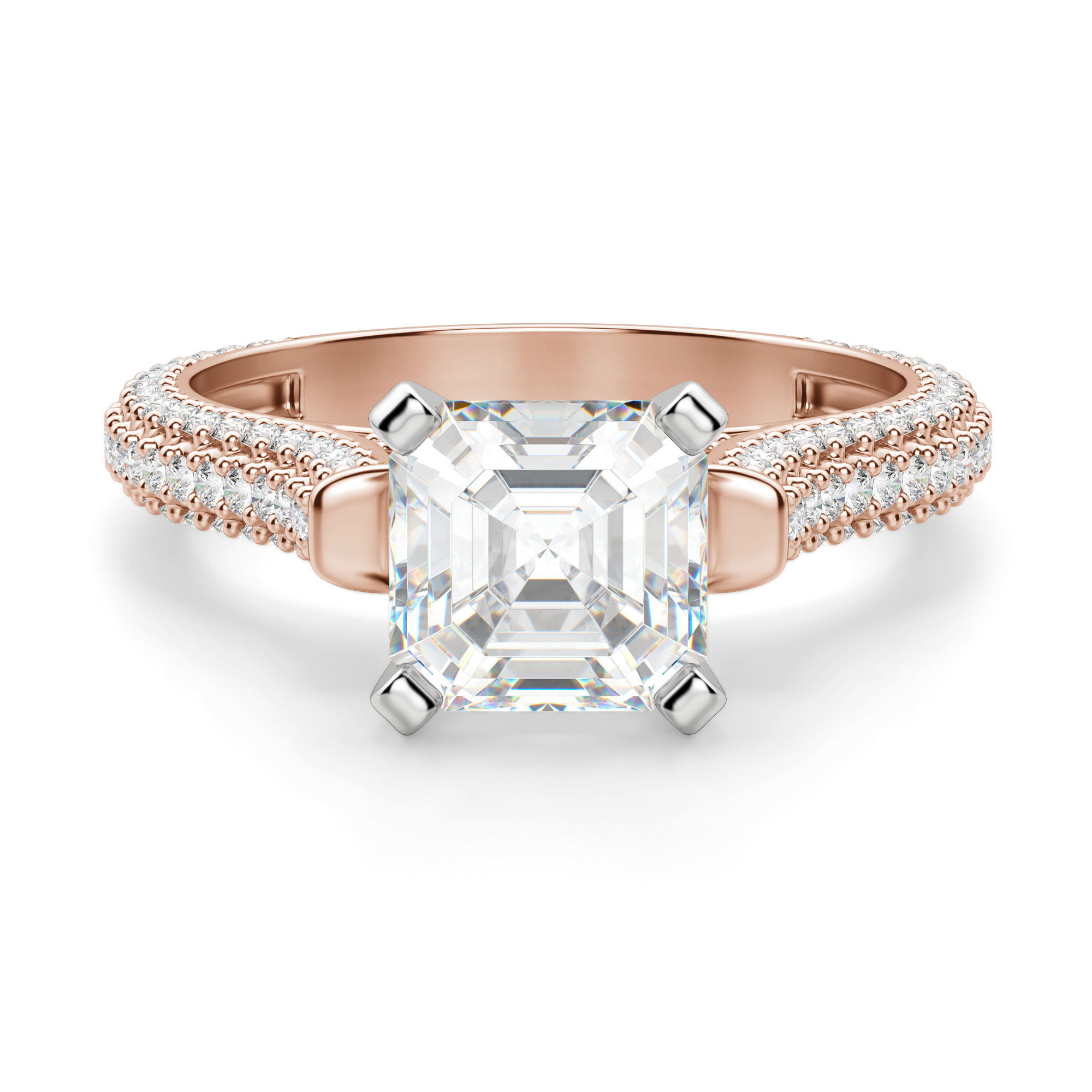 Seine Asscher Cut Engagement Ring
