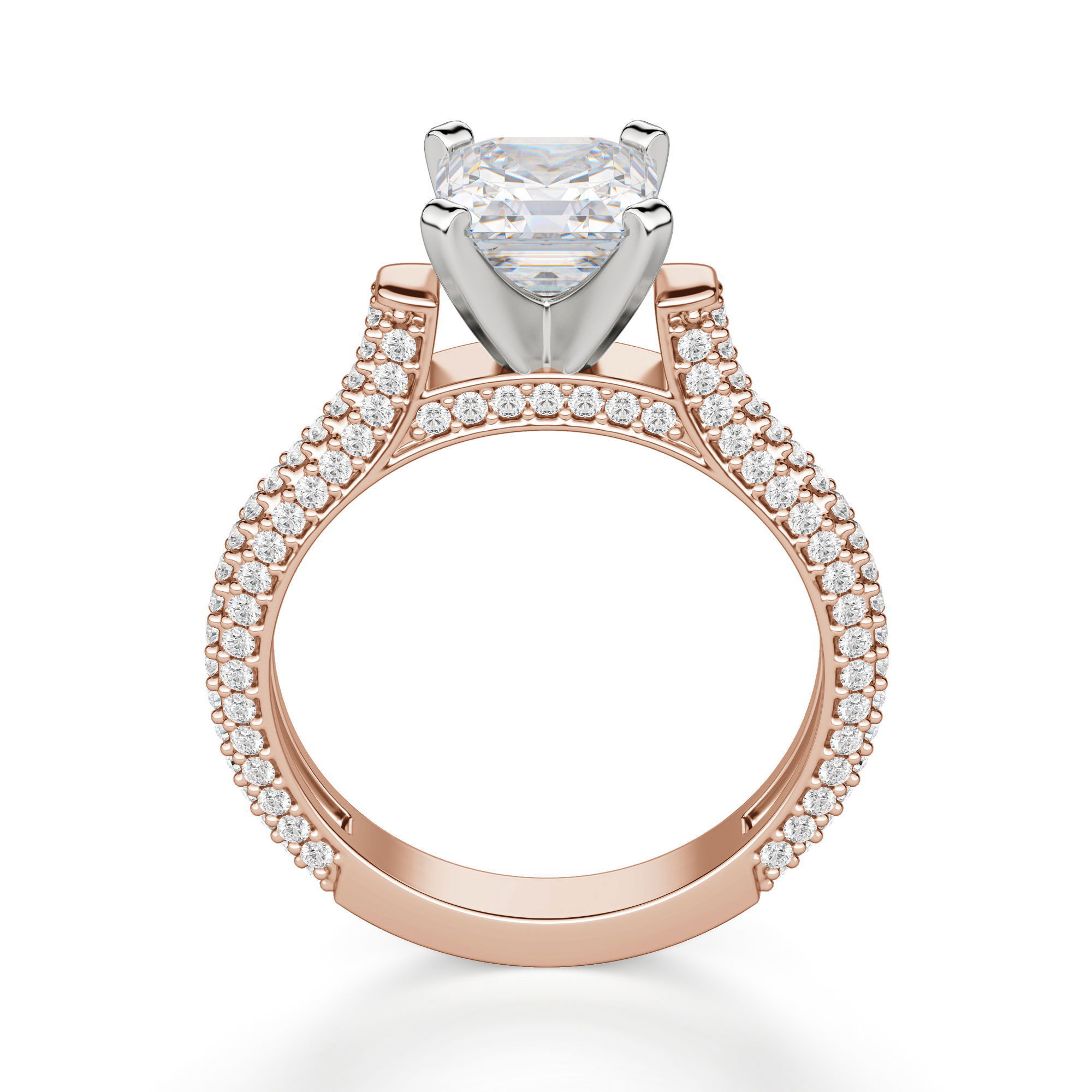Seine Asscher Cut Engagement Ring