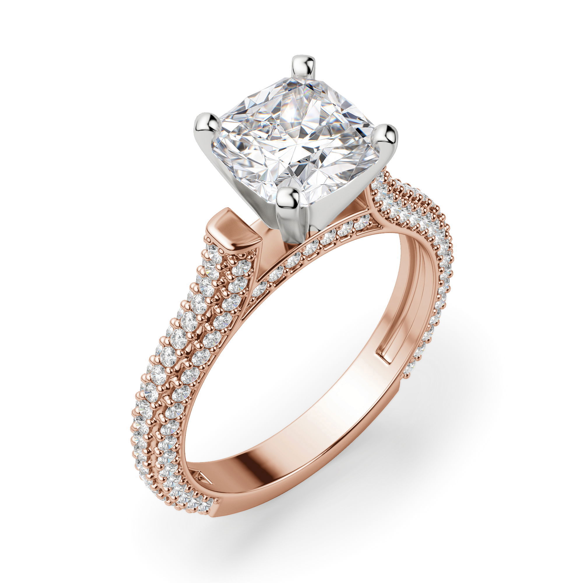 Seine Cushion Cut Engagement Ring