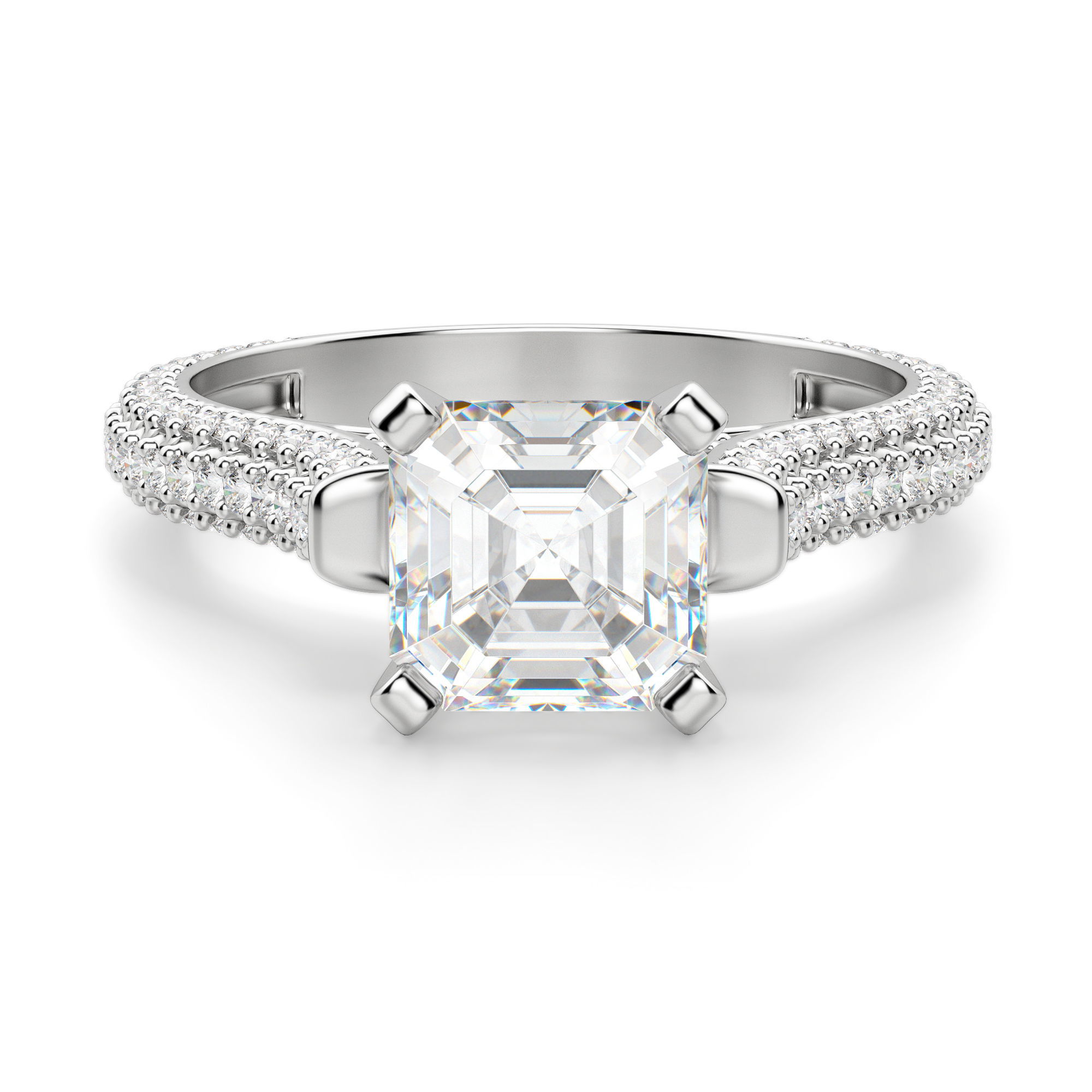 Seine Asscher Cut Engagement Ring