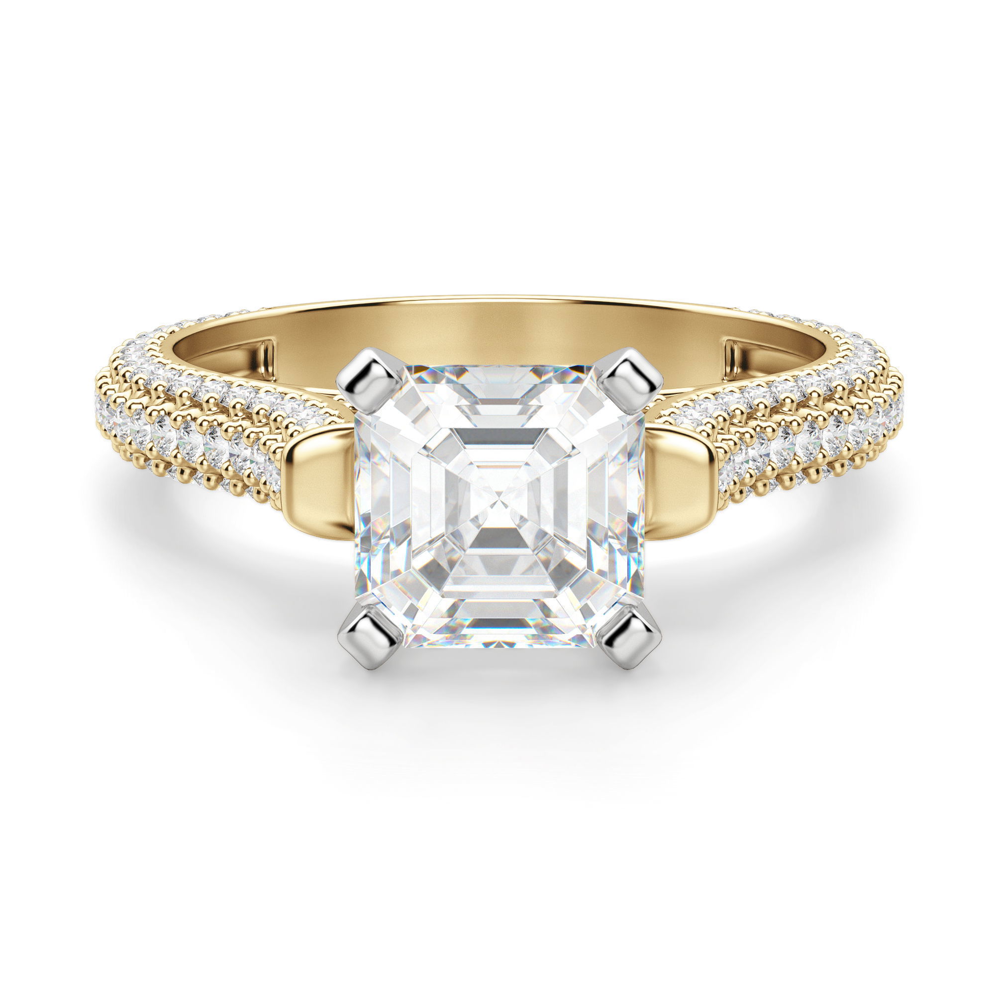 Seine Asscher Cut Engagement Ring