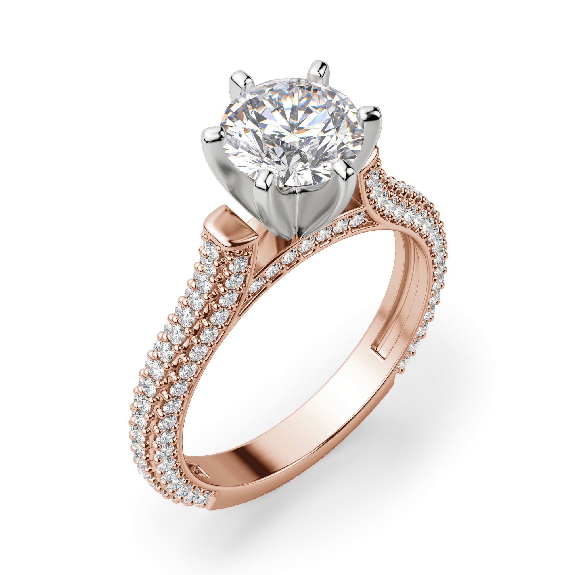 Seine Round Cut Engagement Ring