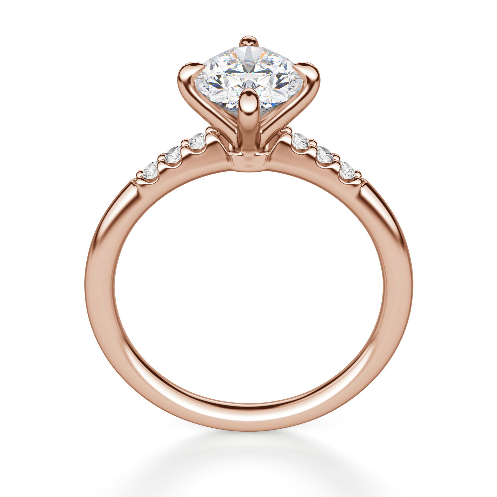 Kite Set Accented Oval Cut Engagement Ring