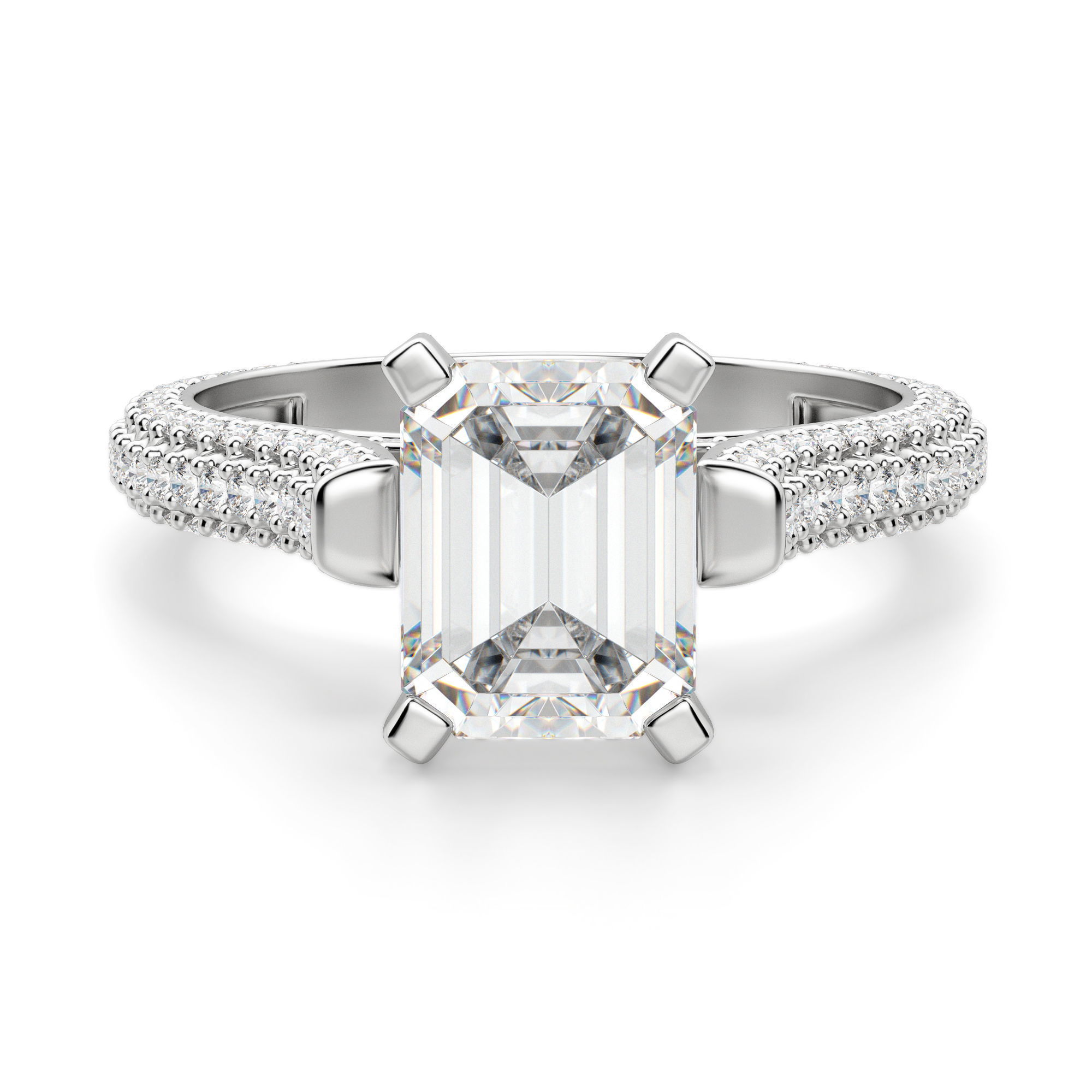Seine Emerald Cut Engagement Ring