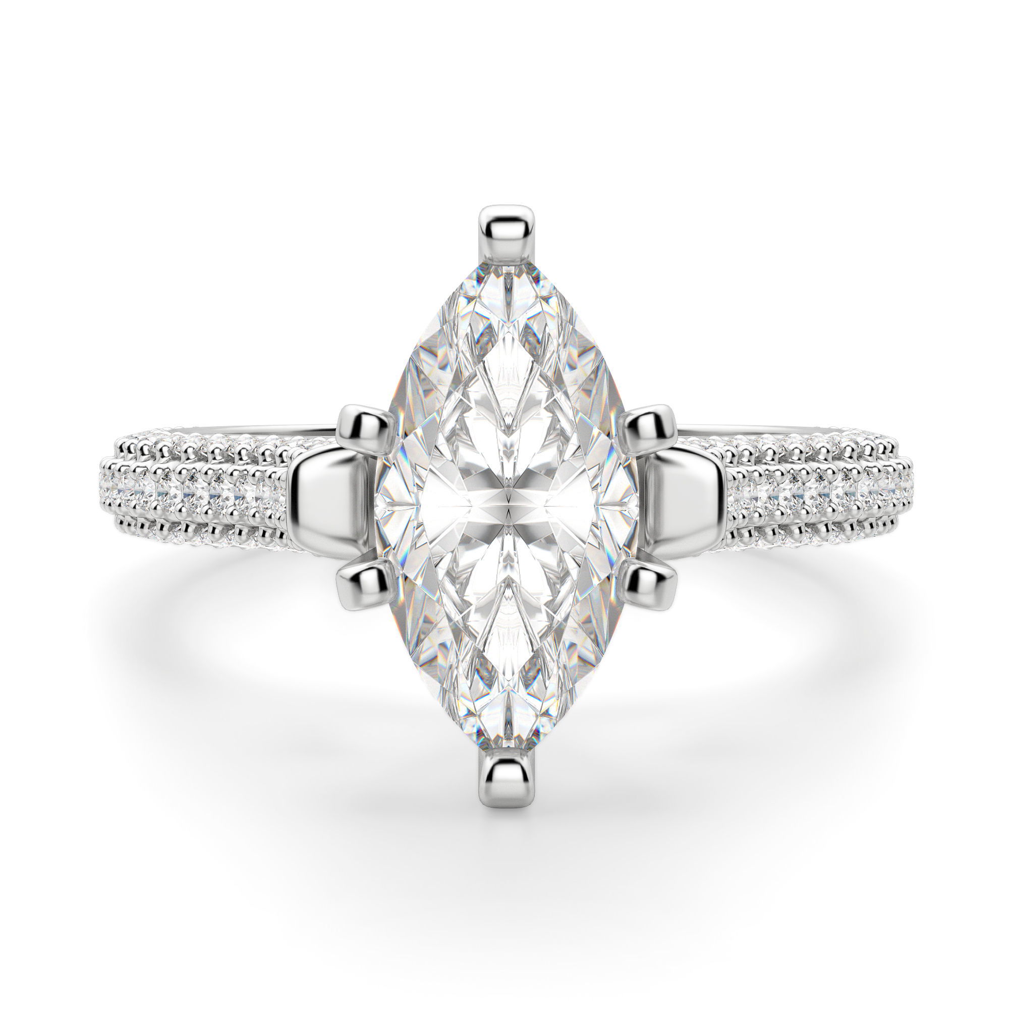 Seine Marquise Cut Engagement Ring