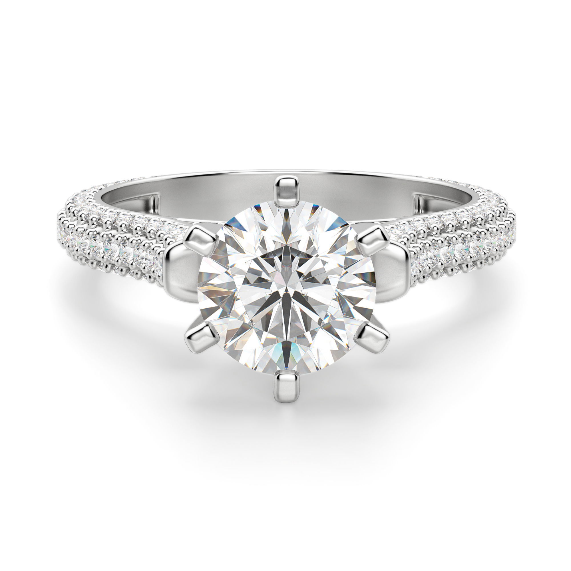 Seine Round Cut Engagement Ring