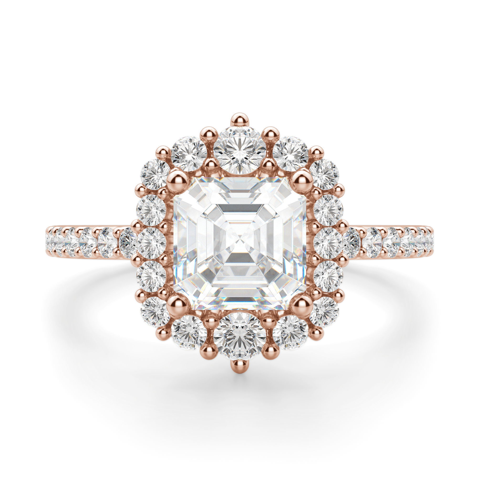 Barcelona Asscher Cut Engagement Ring