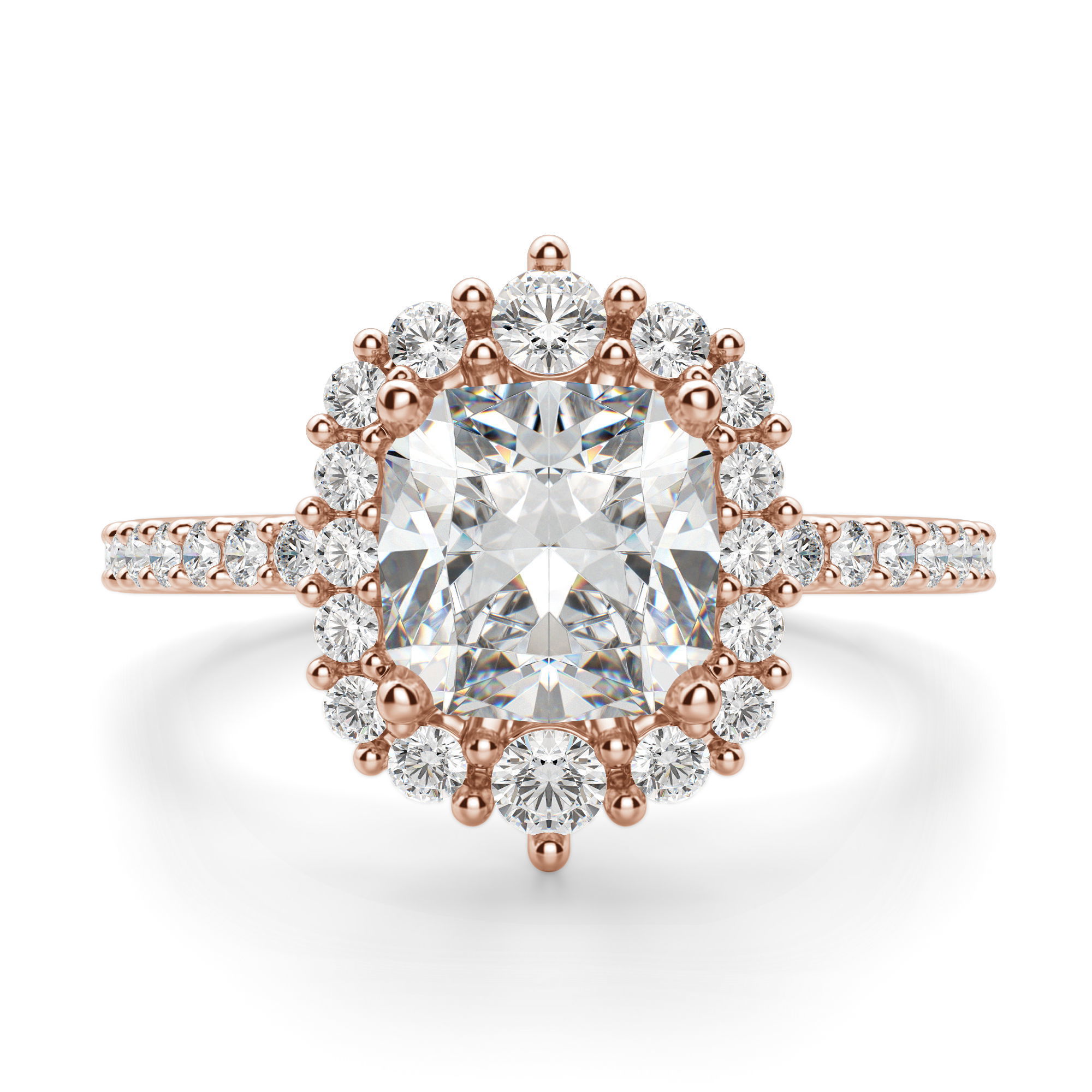 Barcelona Cushion Cut Engagement Ring