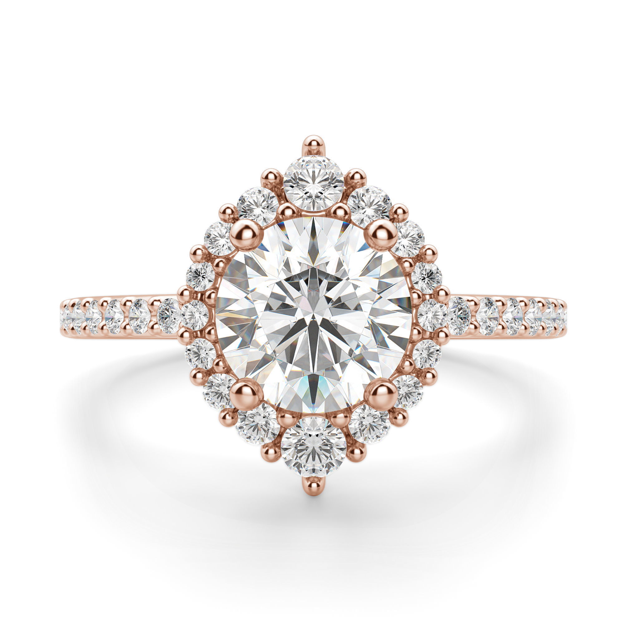 Barcelona Round Cut Engagement Ring