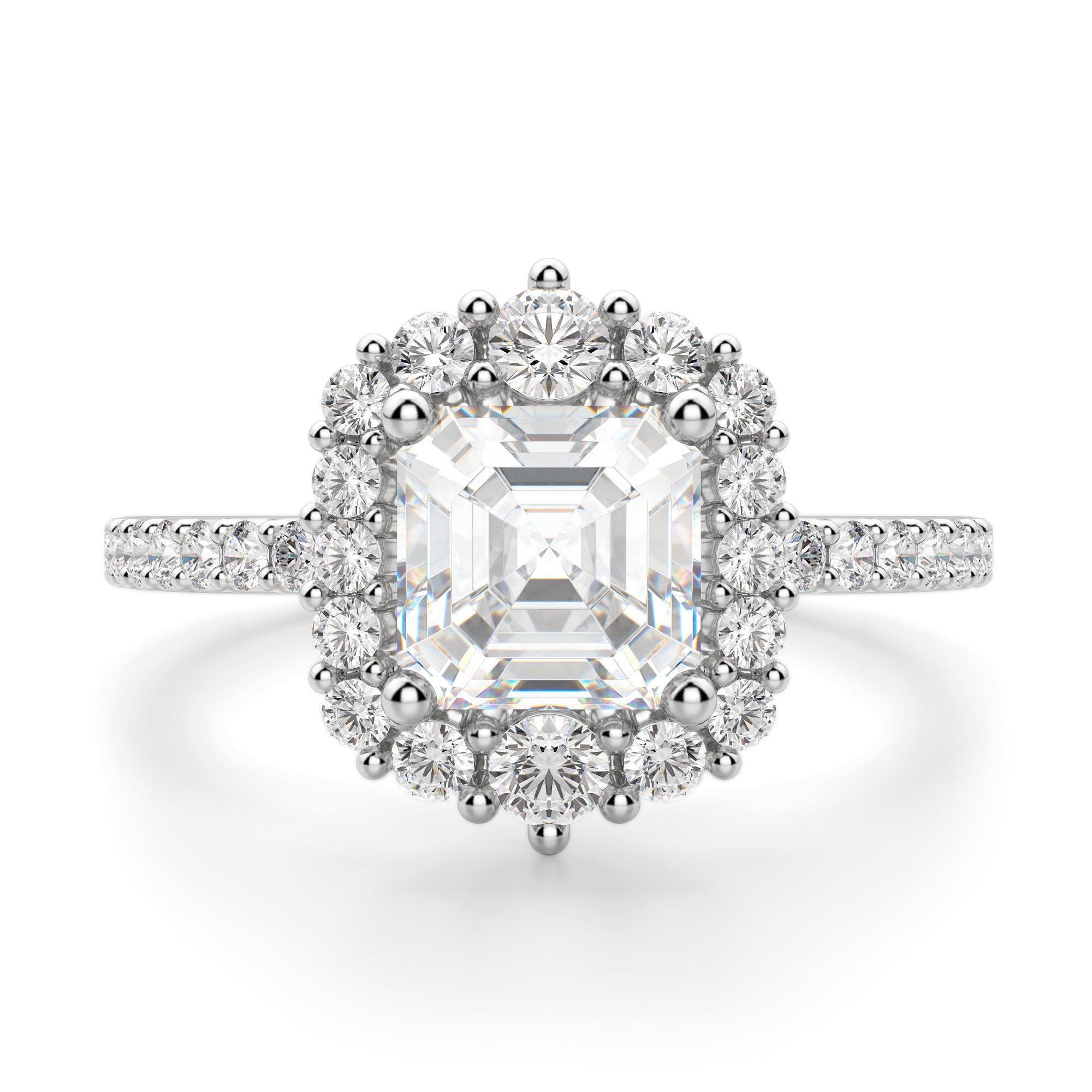 Barcelona Asscher Cut Engagement Ring
