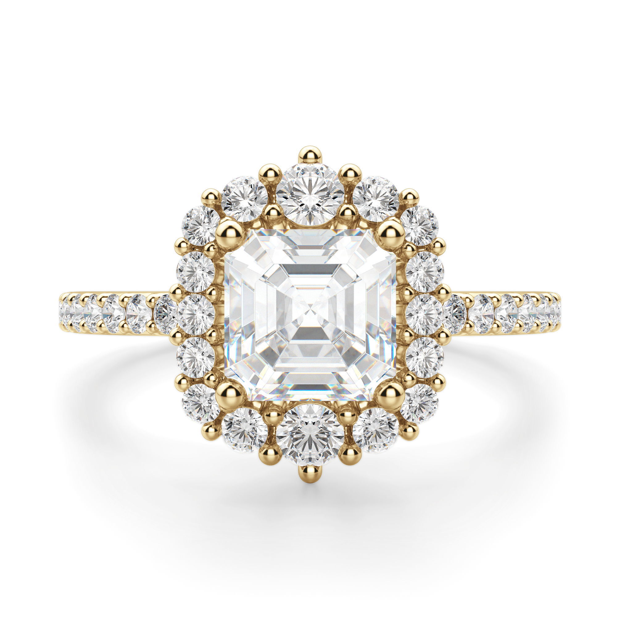 Barcelona Asscher Cut Engagement Ring