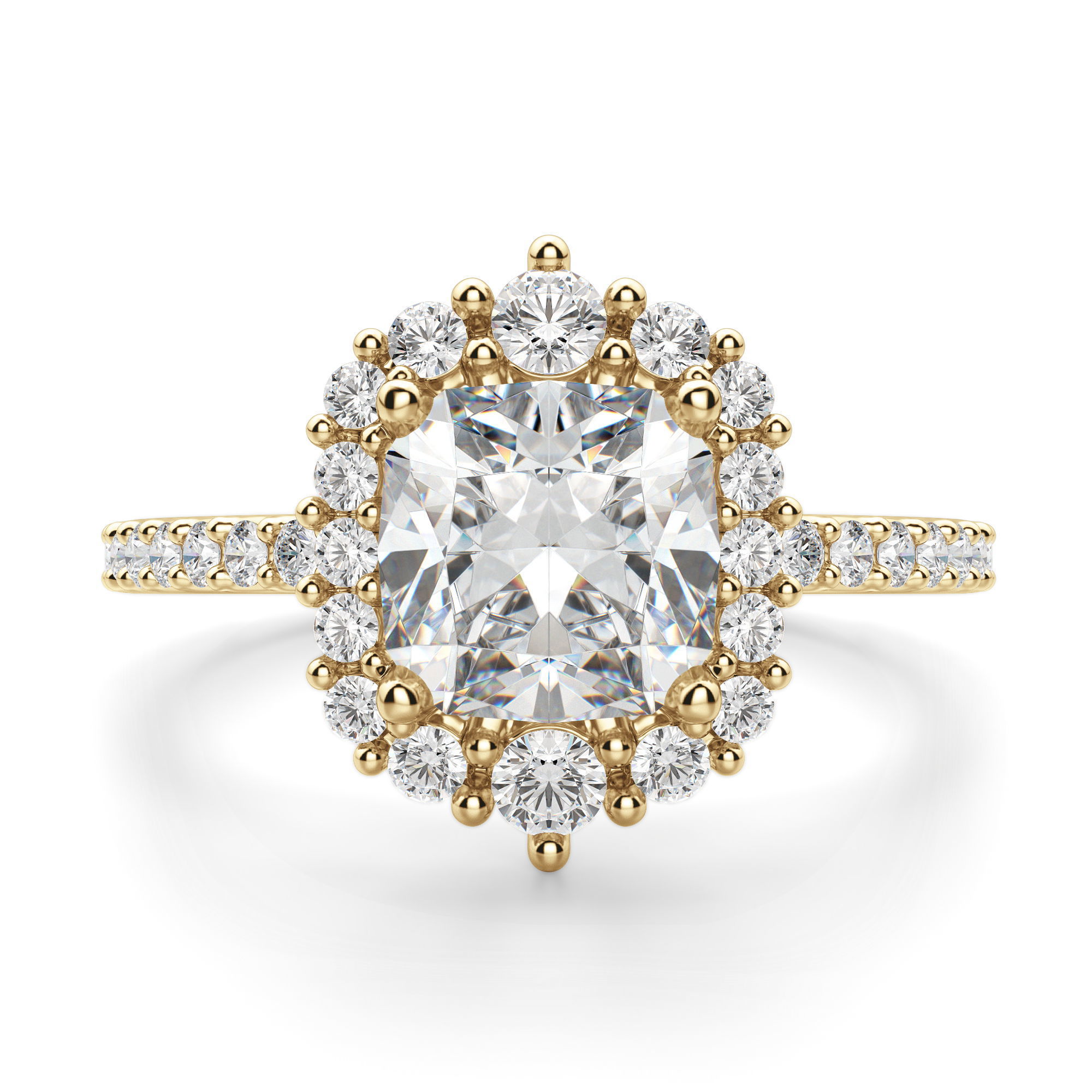 Barcelona Cushion Cut Engagement Ring