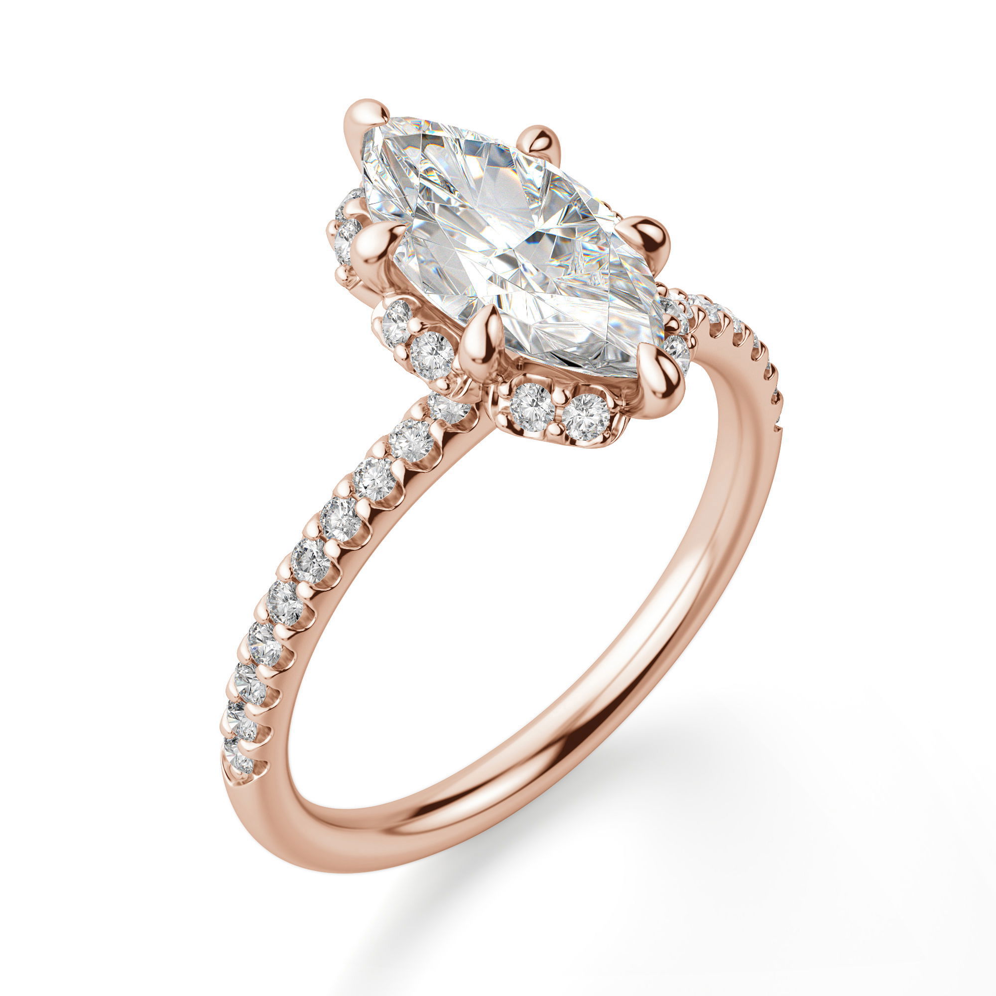 Novara Marquise Cut Engagement Ring