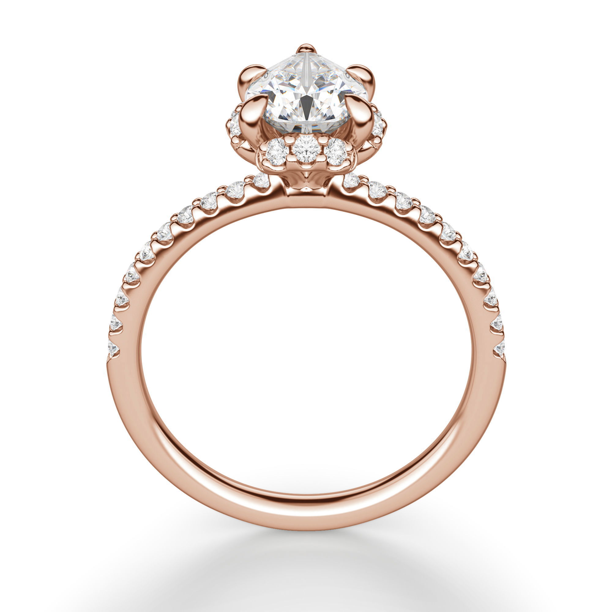 Novara Pear Cut Engagement Ring