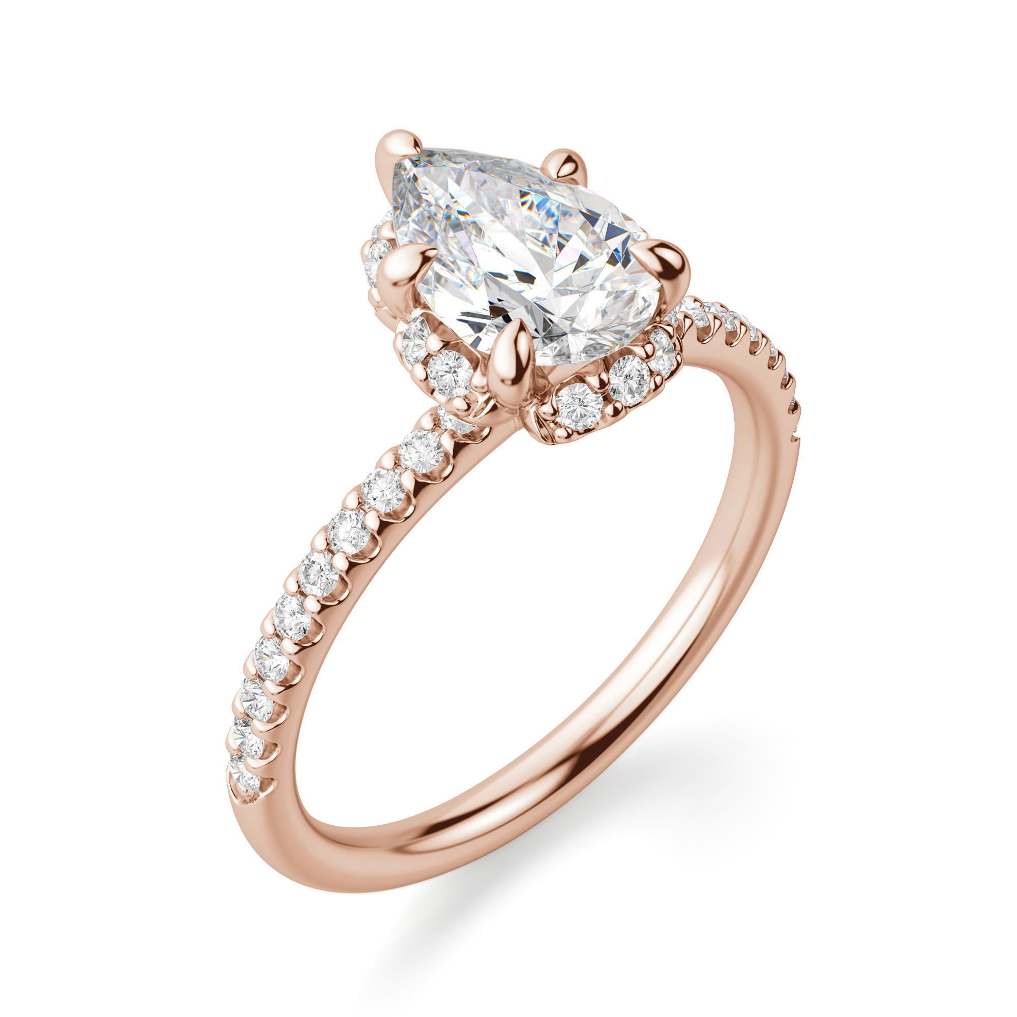 Novara Pear Cut Engagement Ring