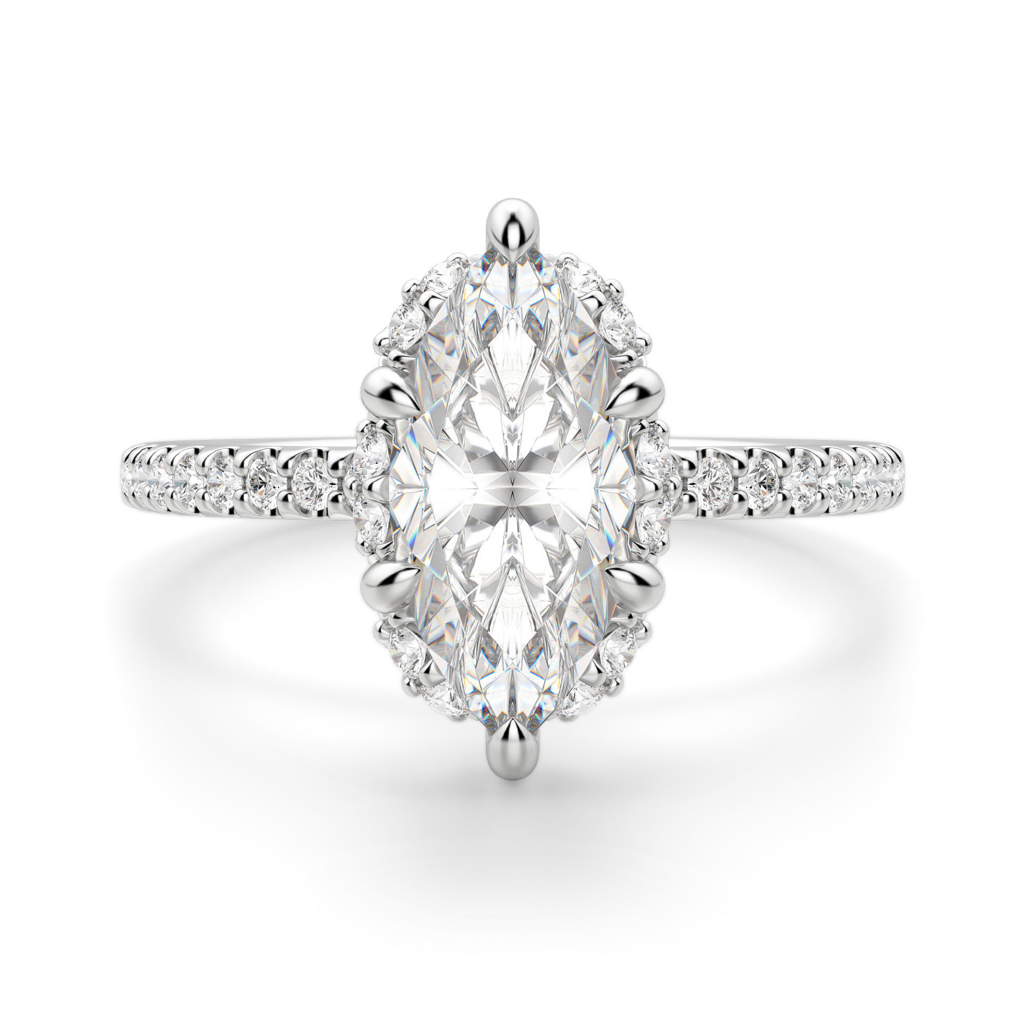 Novara Marquise Cut Engagement Ring
