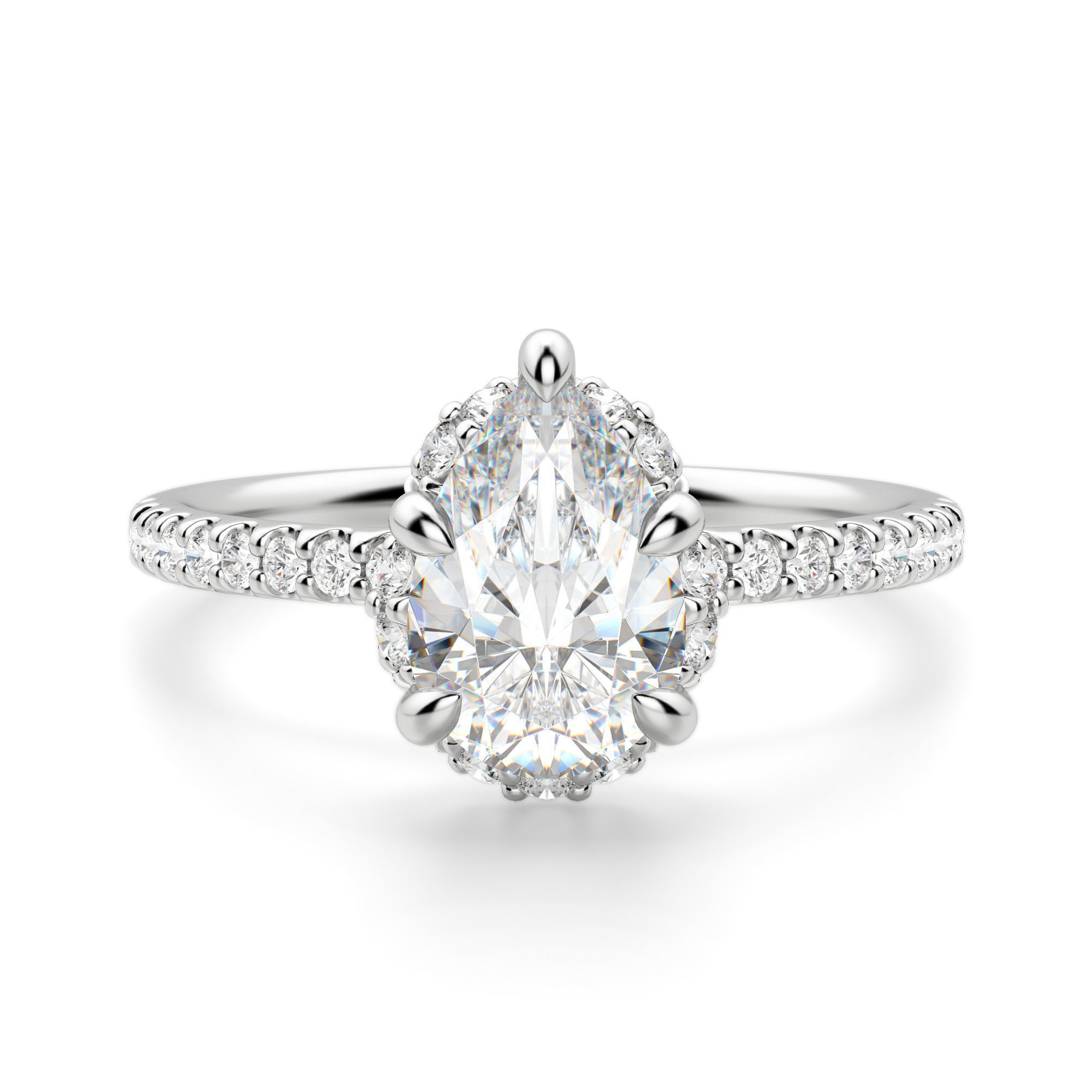 Novara Pear Cut Engagement Ring