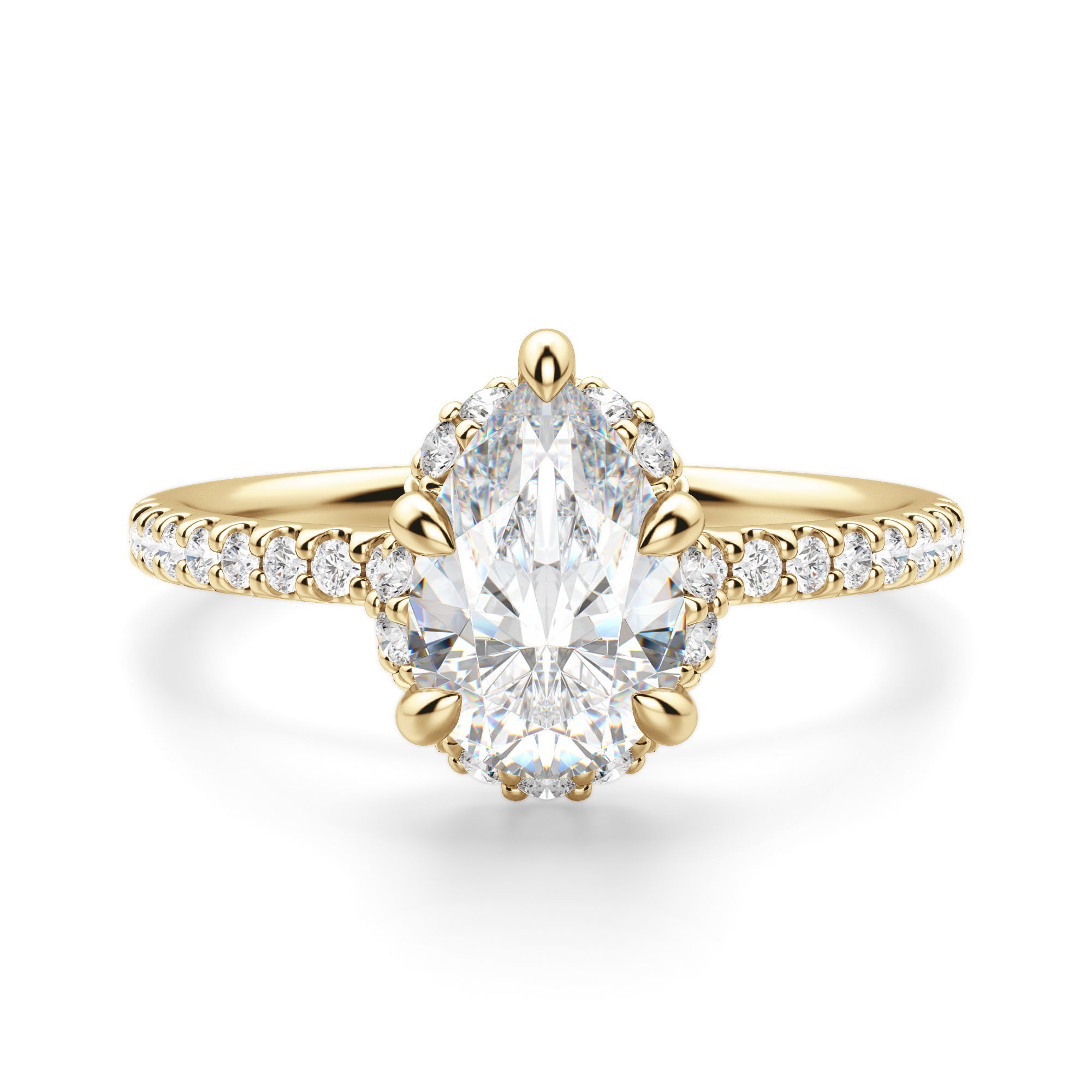 Novara Pear Cut Engagement Ring