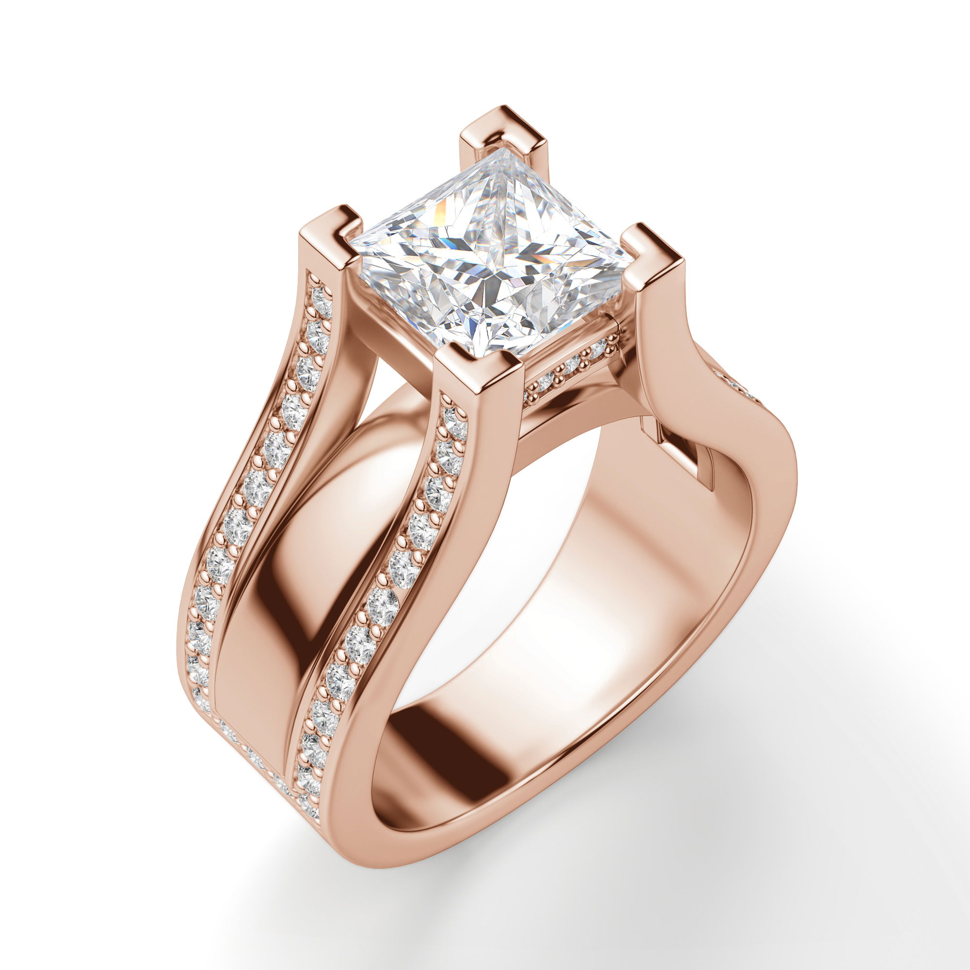 Abigail Princess Cut Engagement Ring