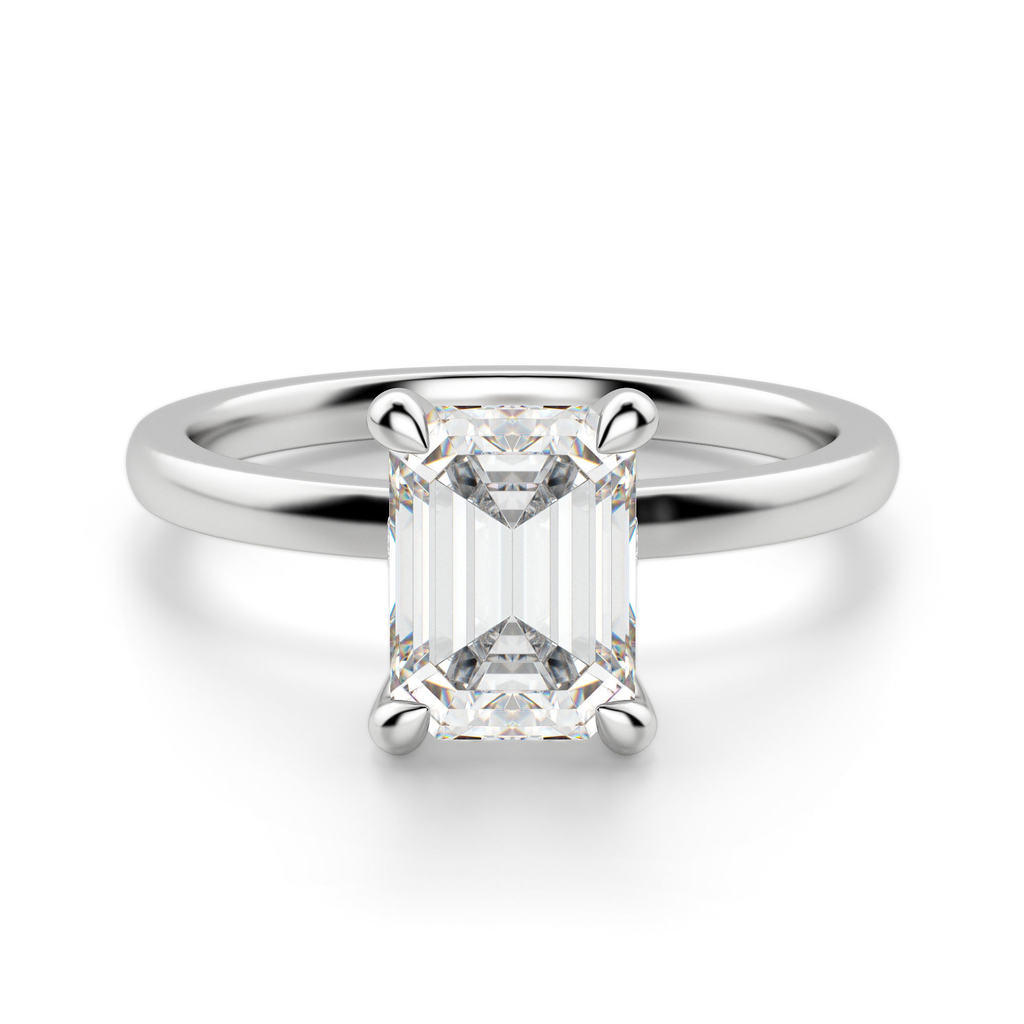 Solstice Emerald Cut Engagement Ring