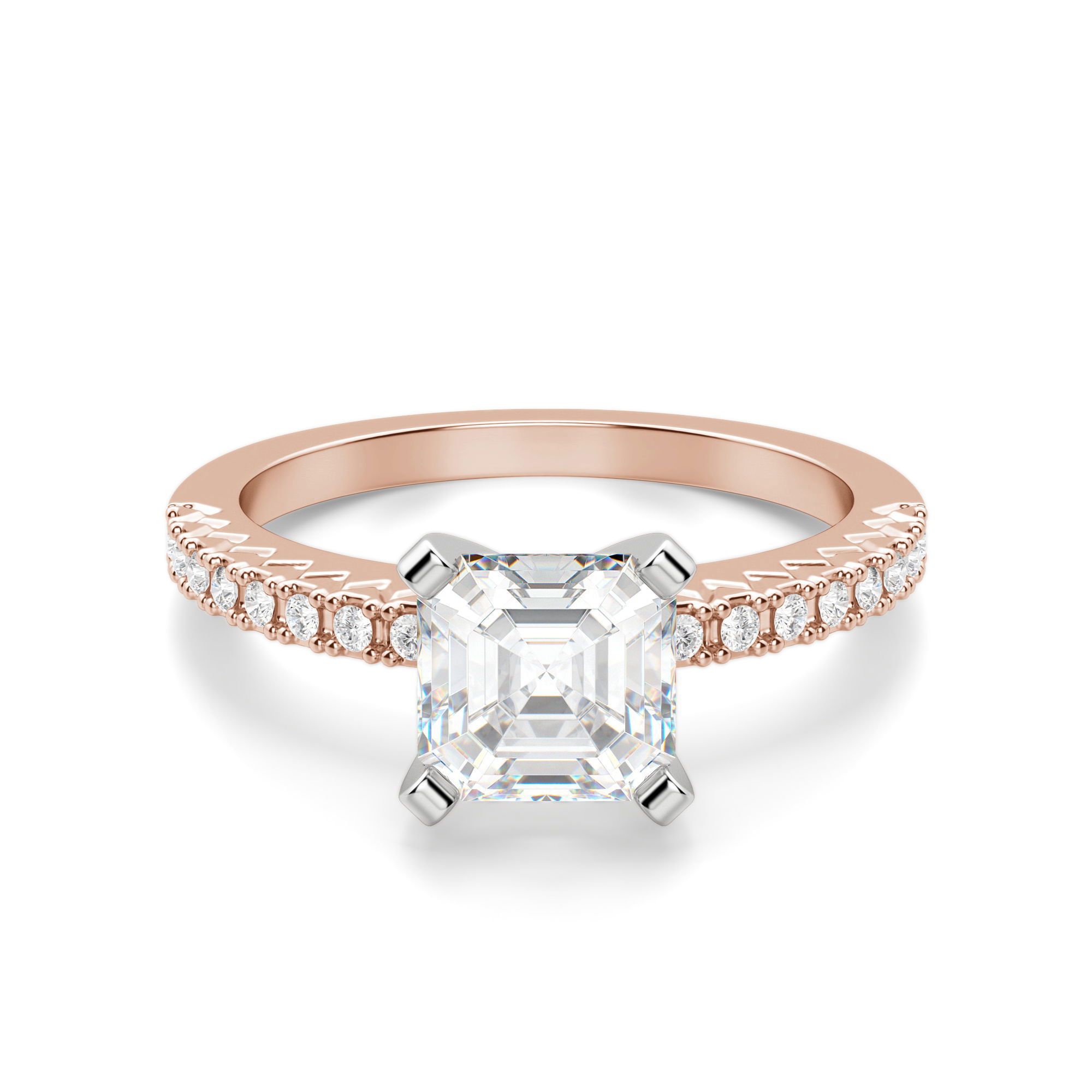 Angelix Asscher Cut Engagement Ring