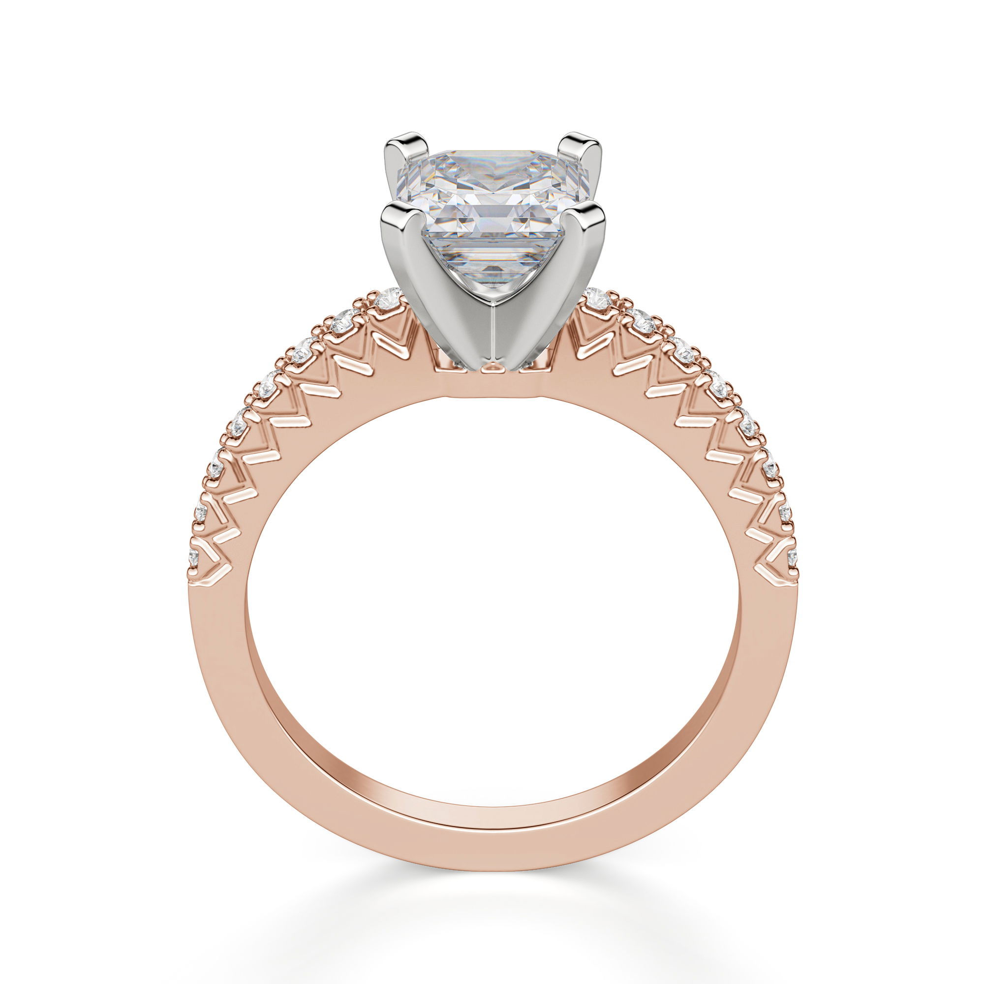 Angelix Asscher Cut Engagement Ring