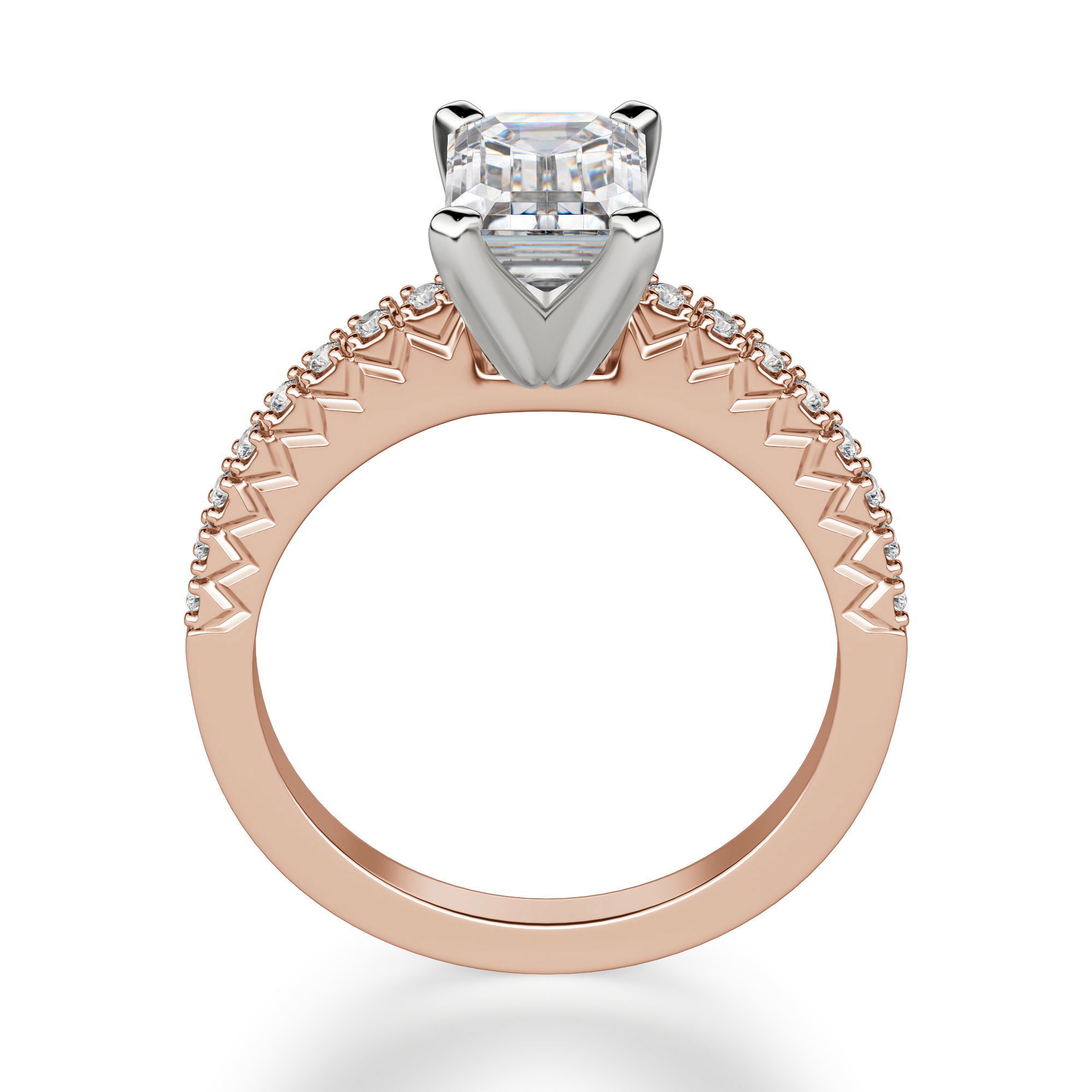 Angelix Emerald Cut Engagement Ring