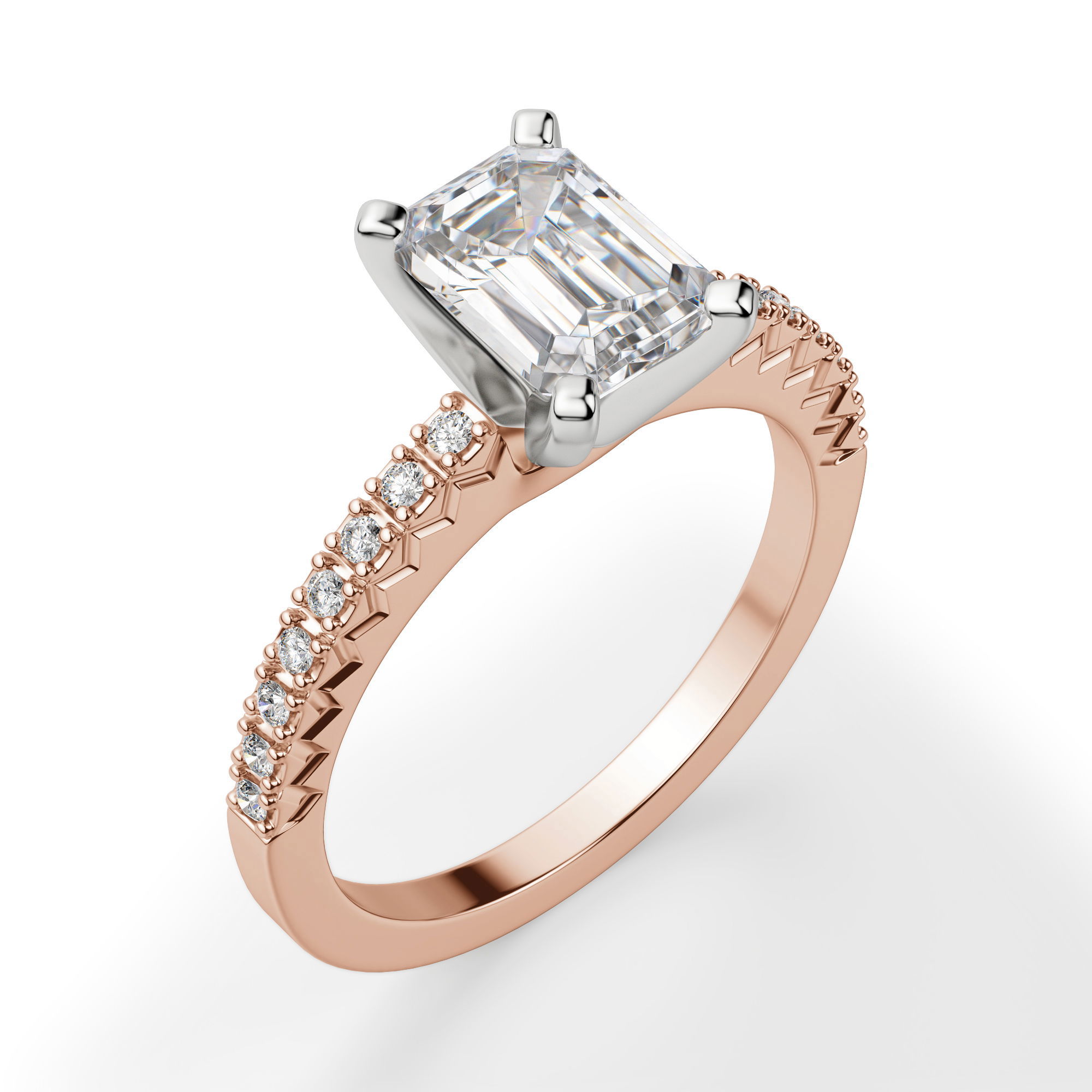 Angelix Emerald Cut Engagement Ring