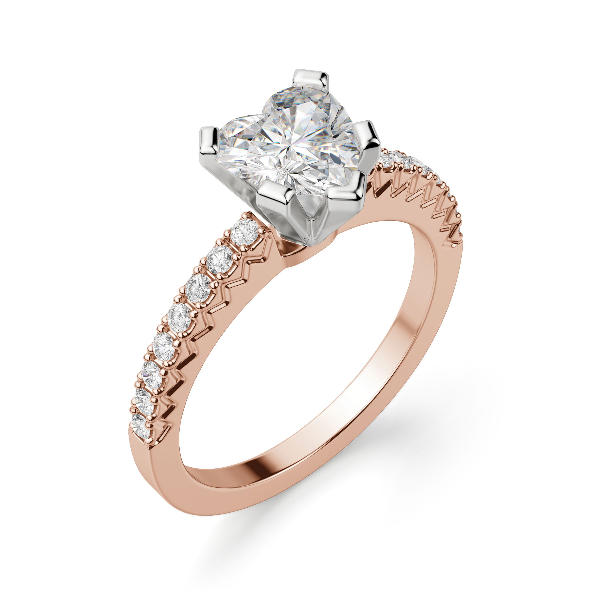 Angelix Heart Cut Engagement Ring