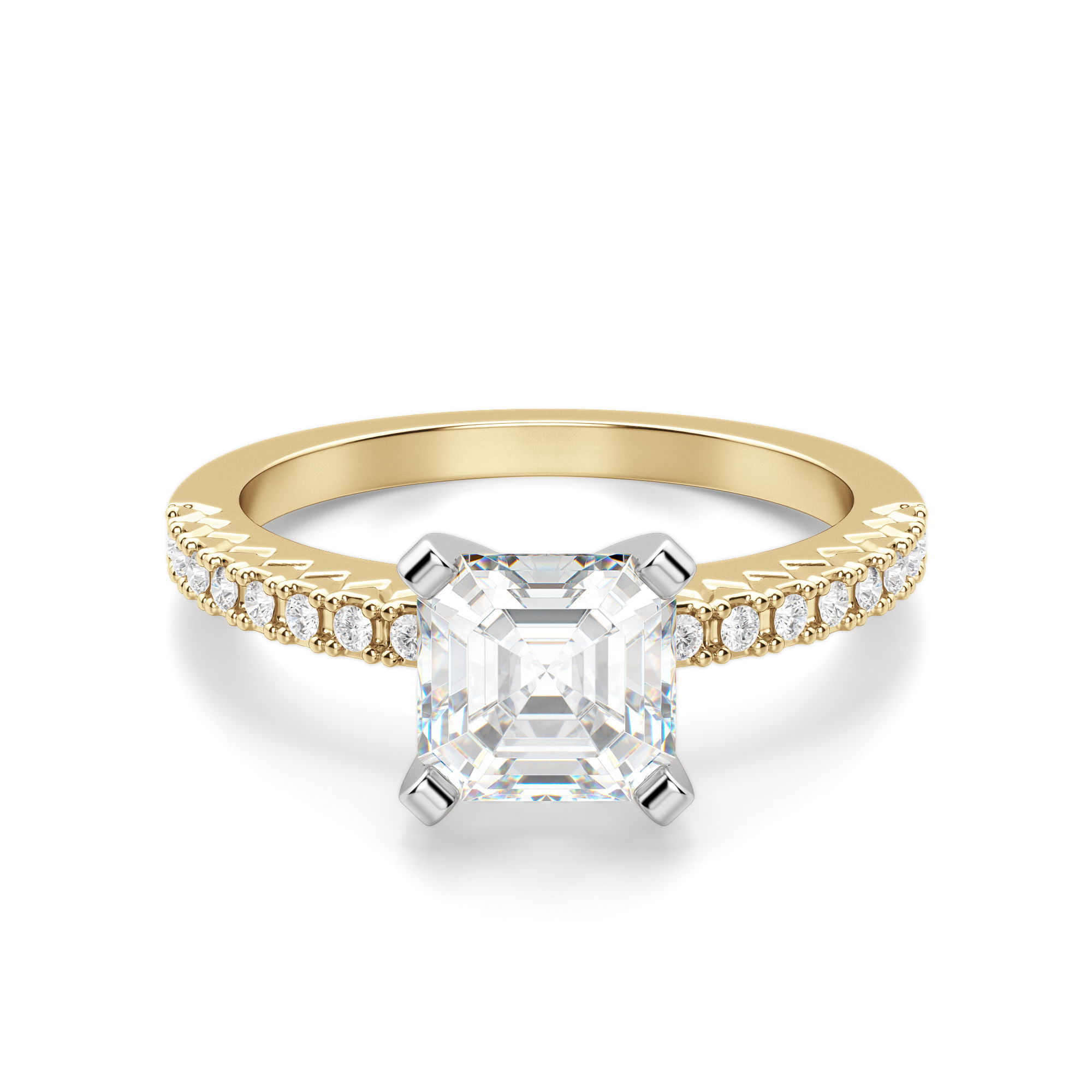 Angelix Asscher Cut Engagement Ring
