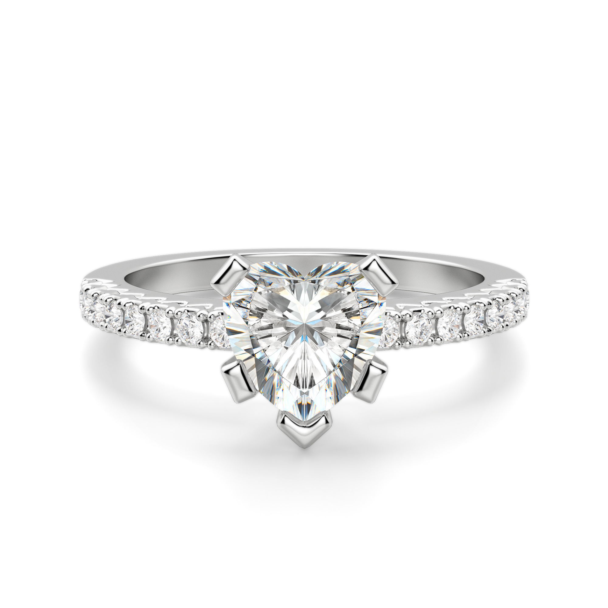 Angelix Heart Cut Engagement Ring