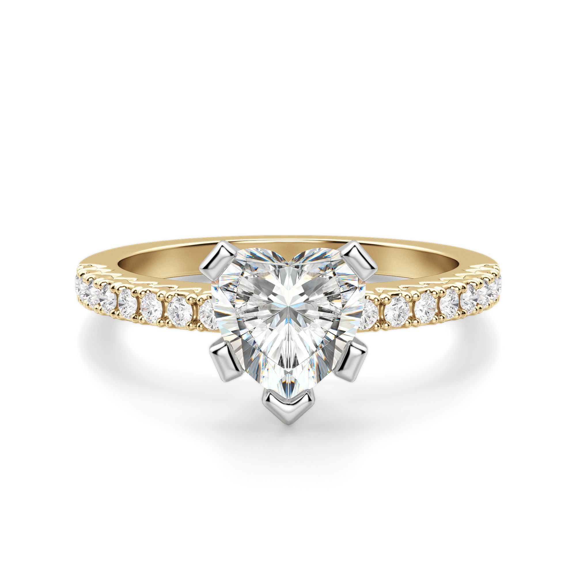Angelix Heart Cut Engagement Ring