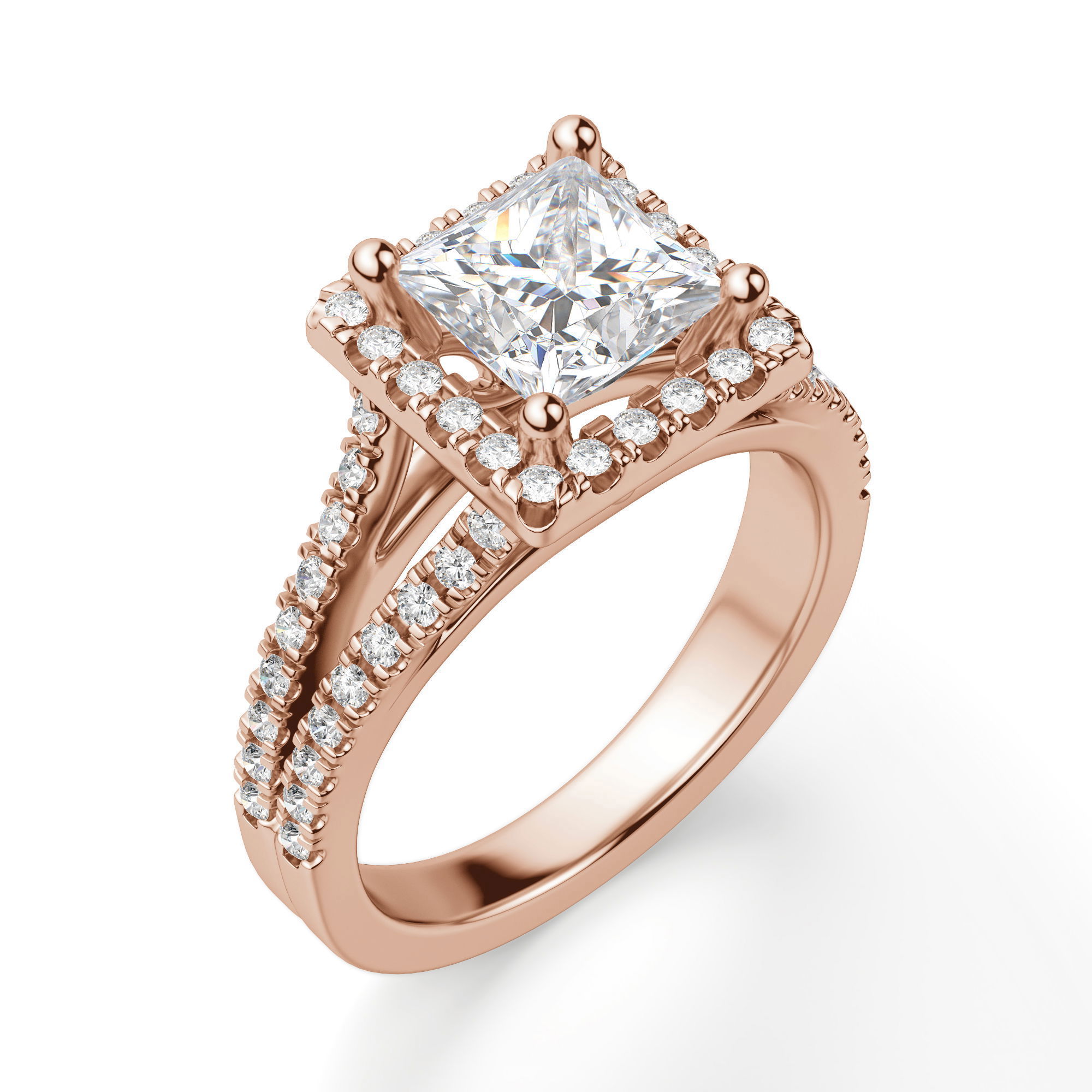 Palm Springs Princess Cut Engagement Ring