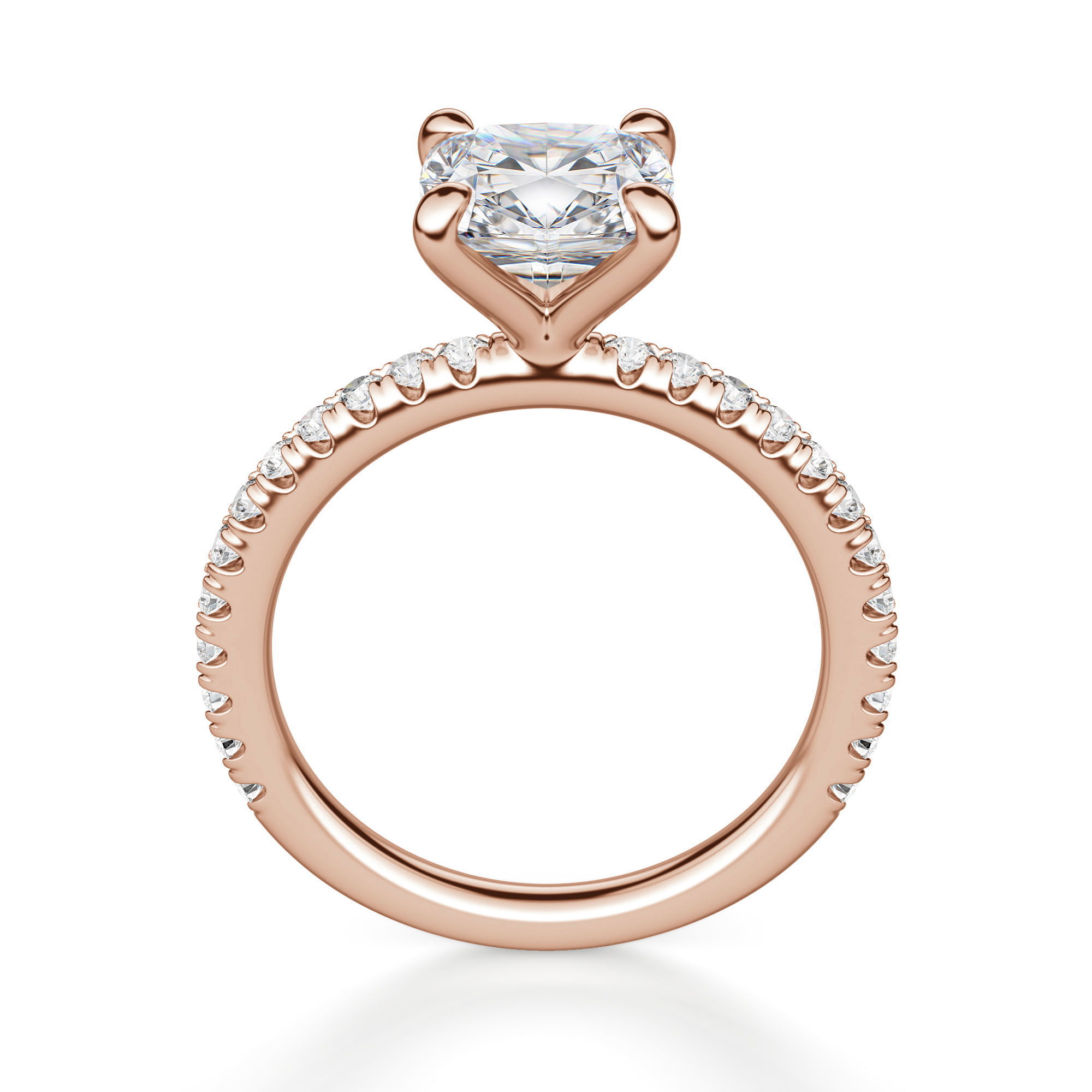Arezzo Accented Cushion Cut Engagement Ring