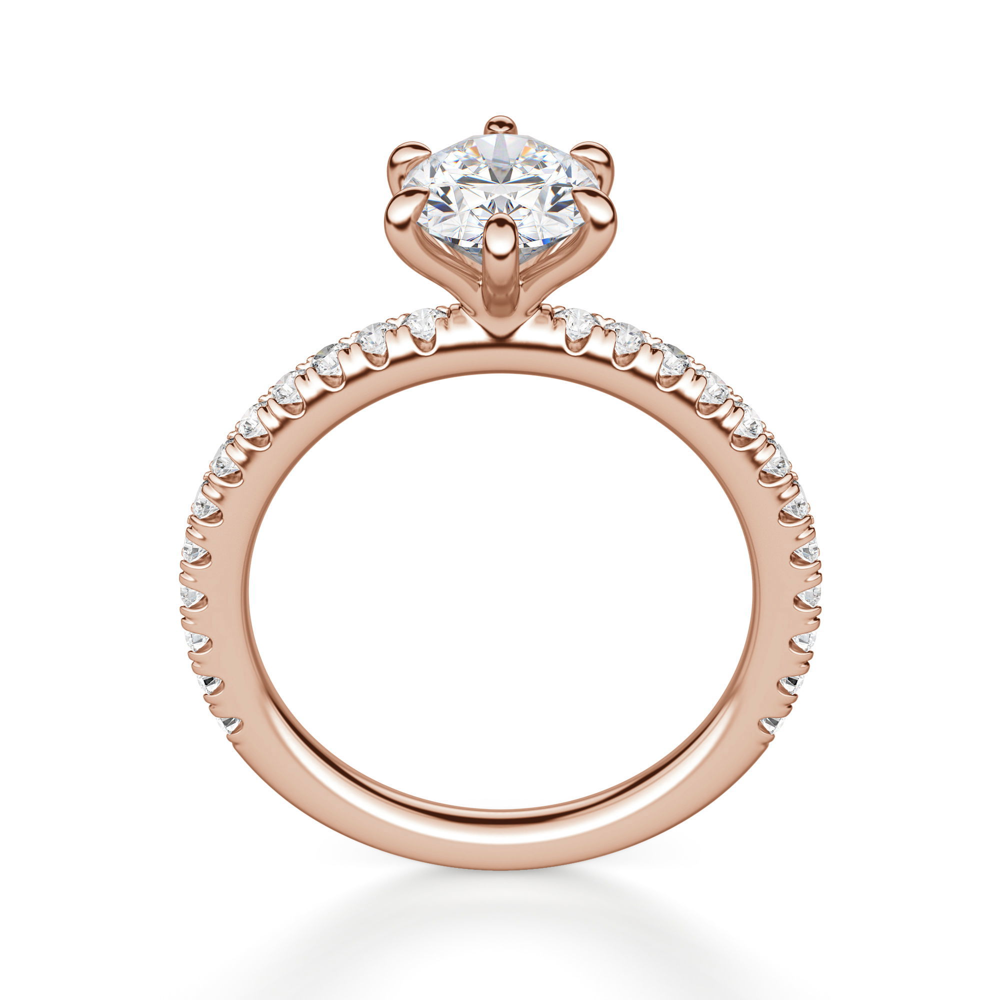 Arezzo Accented Oval Cut Engagement Ring