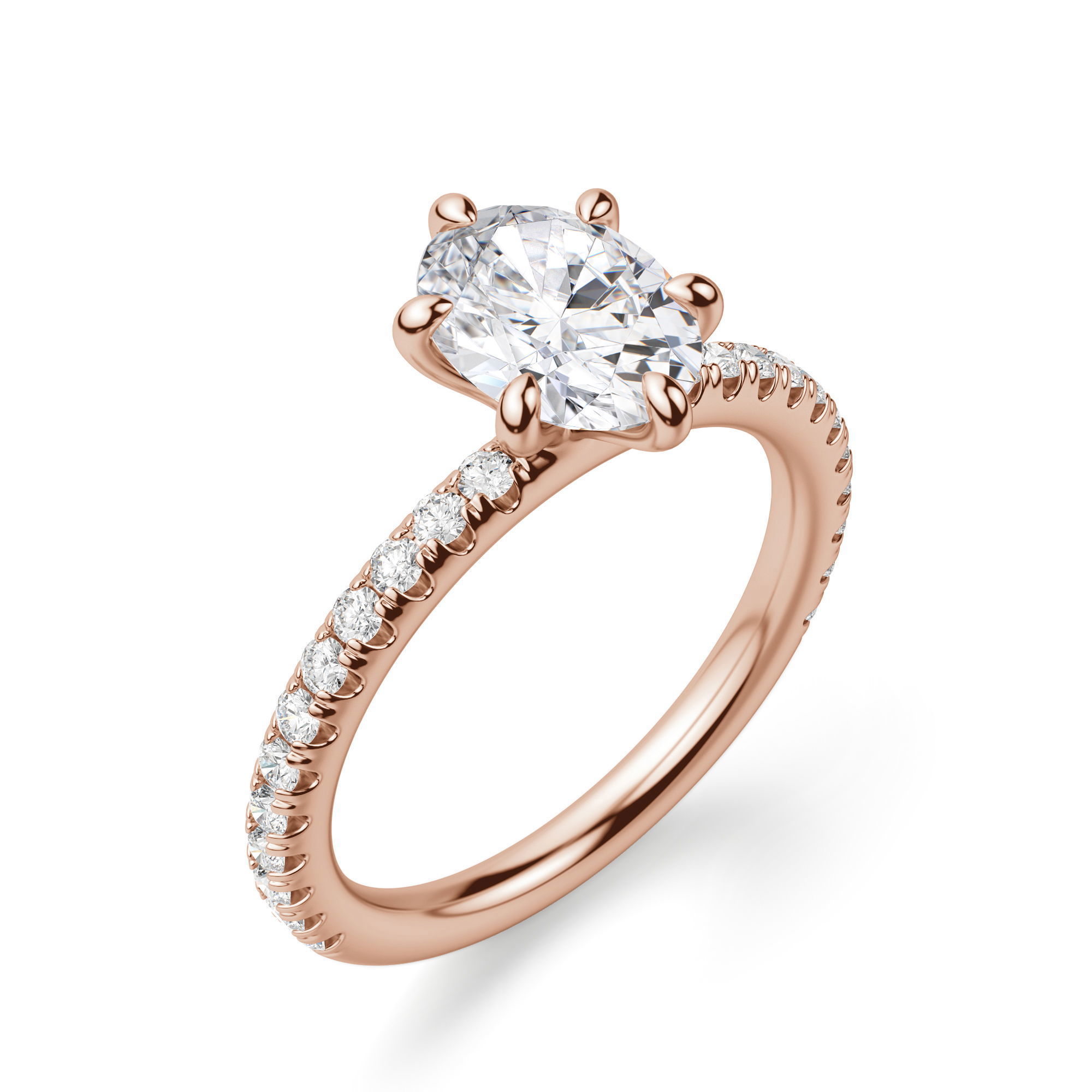 Arezzo Accented Oval Cut Engagement Ring