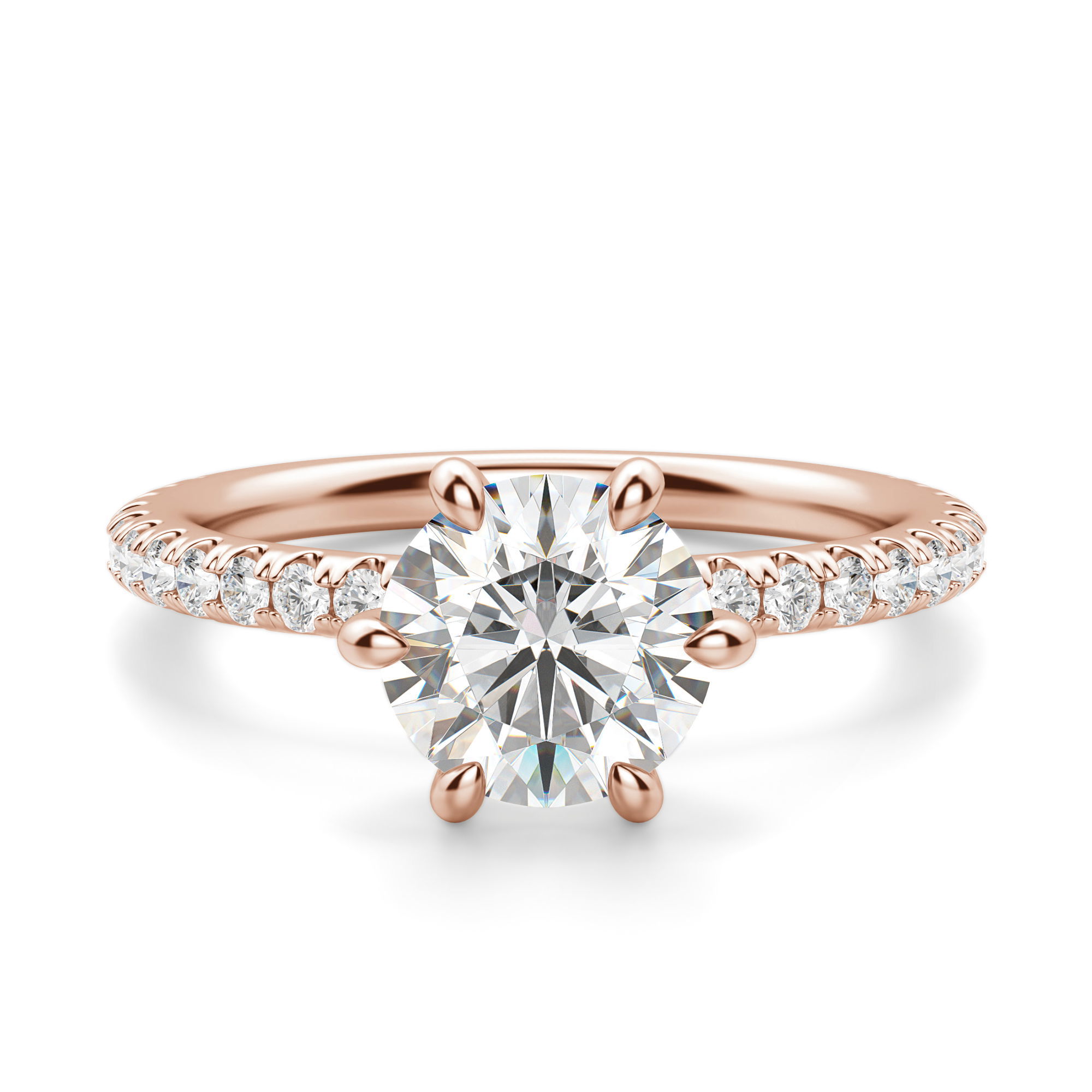Arezzo Accented Round Cut Engagement Ring