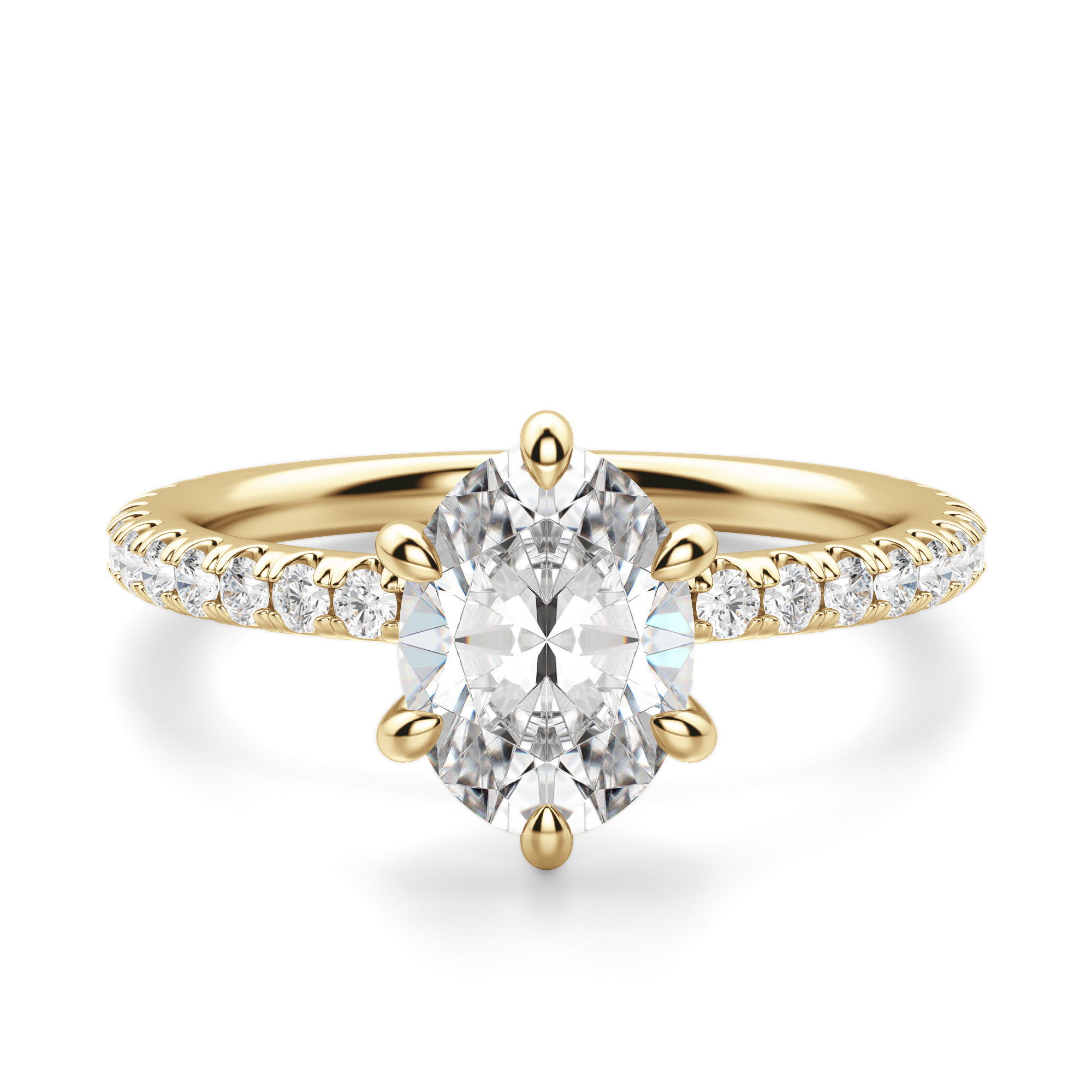 Arezzo Accented Oval Cut Engagement Ring