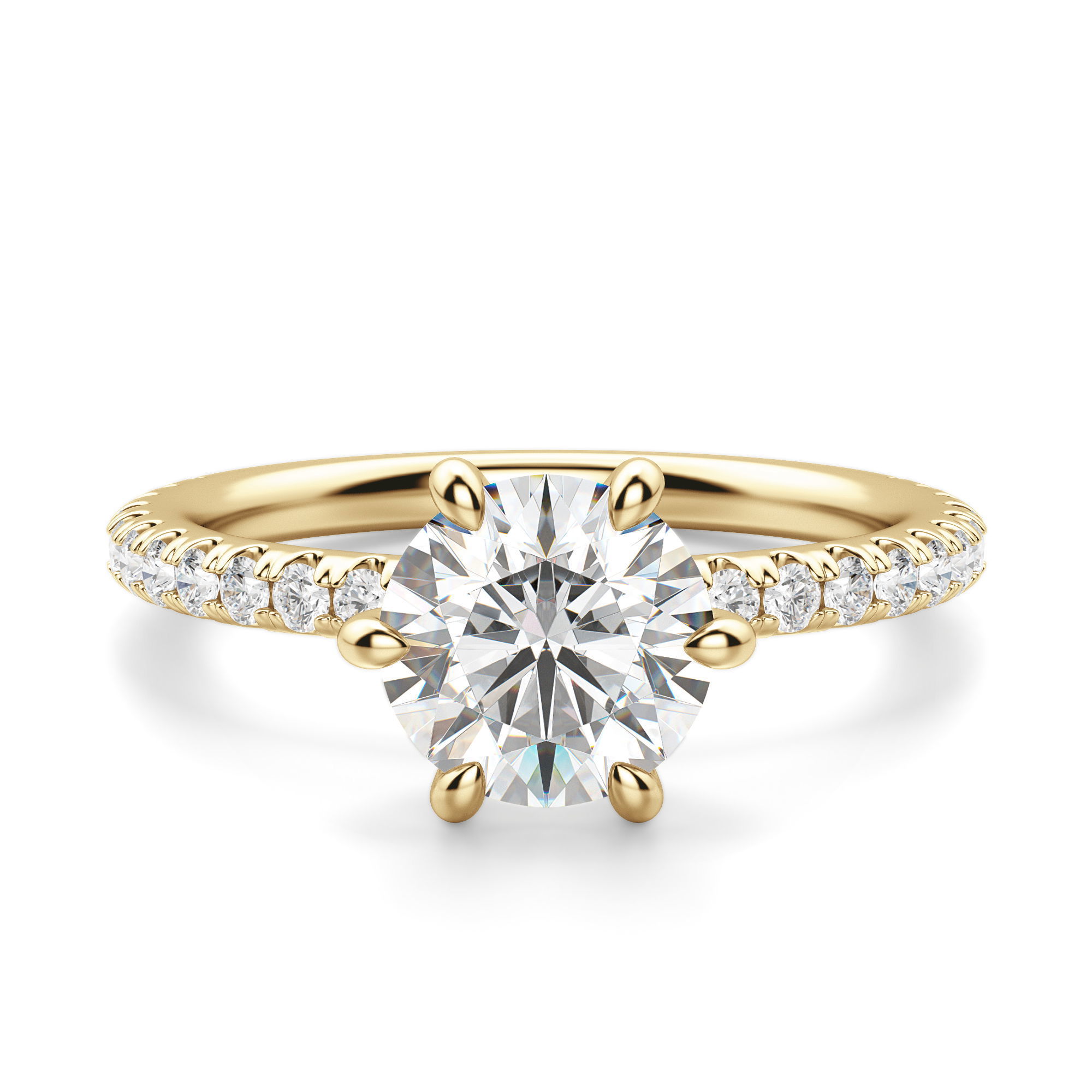 Arezzo Accented Round Cut Engagement Ring