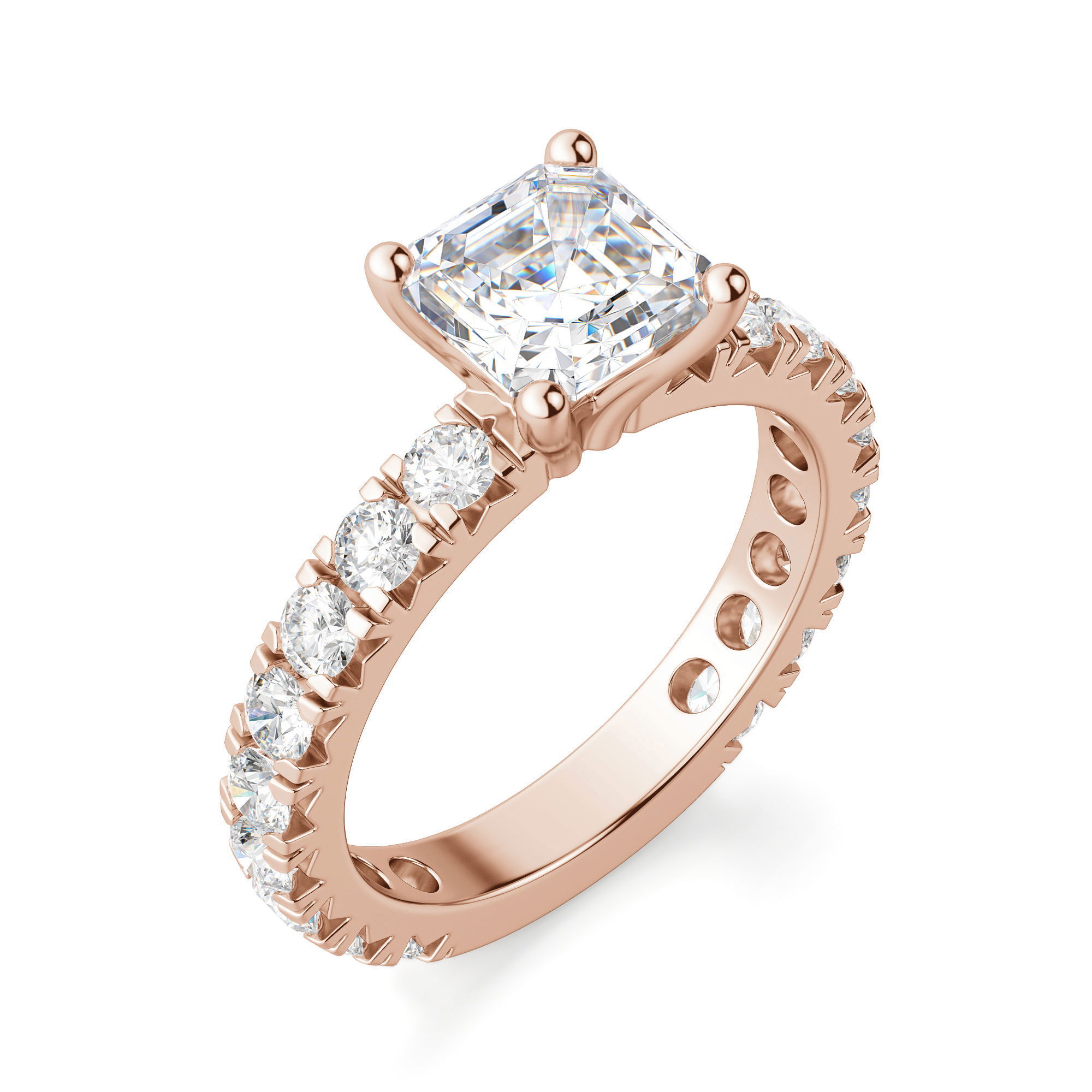 Gwyneth Asscher Cut Engagement Ring