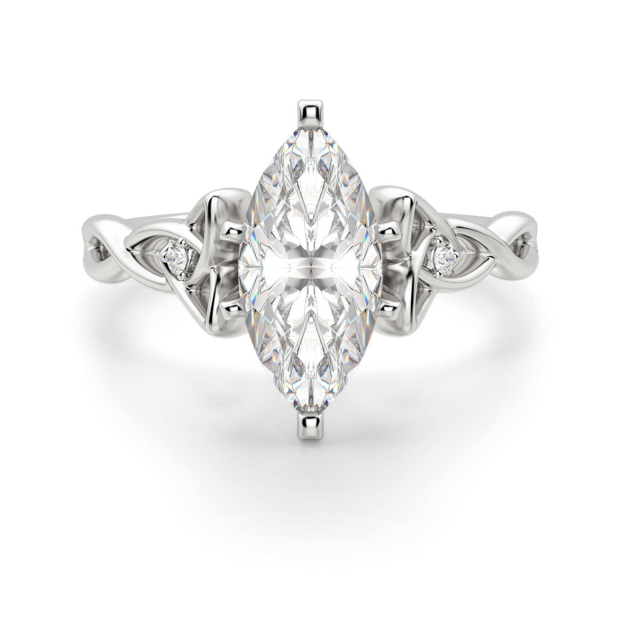 Celtic Knot Marquise Cut Engagement Ring