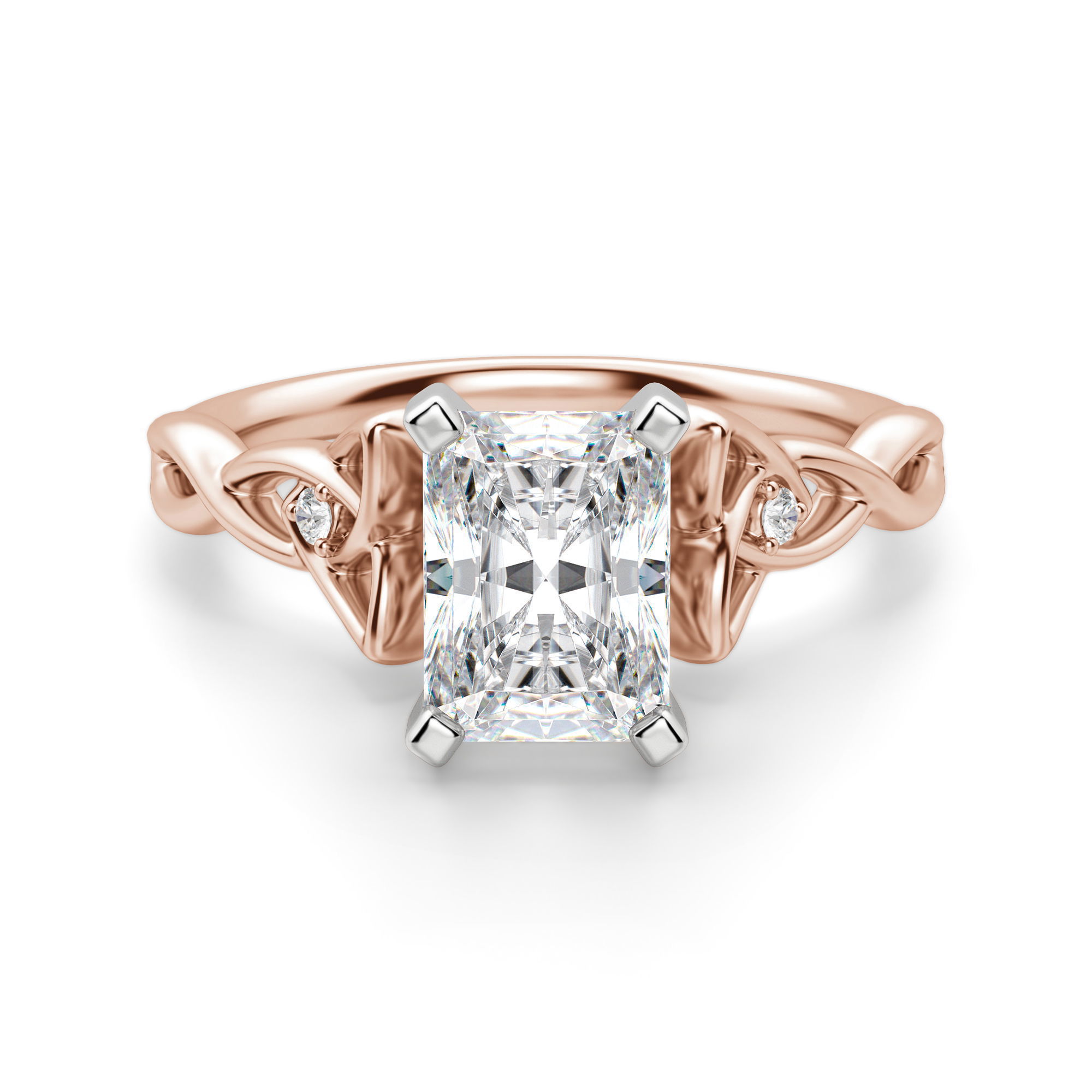 Celtic Knot Radiant Cut Engagement Ring