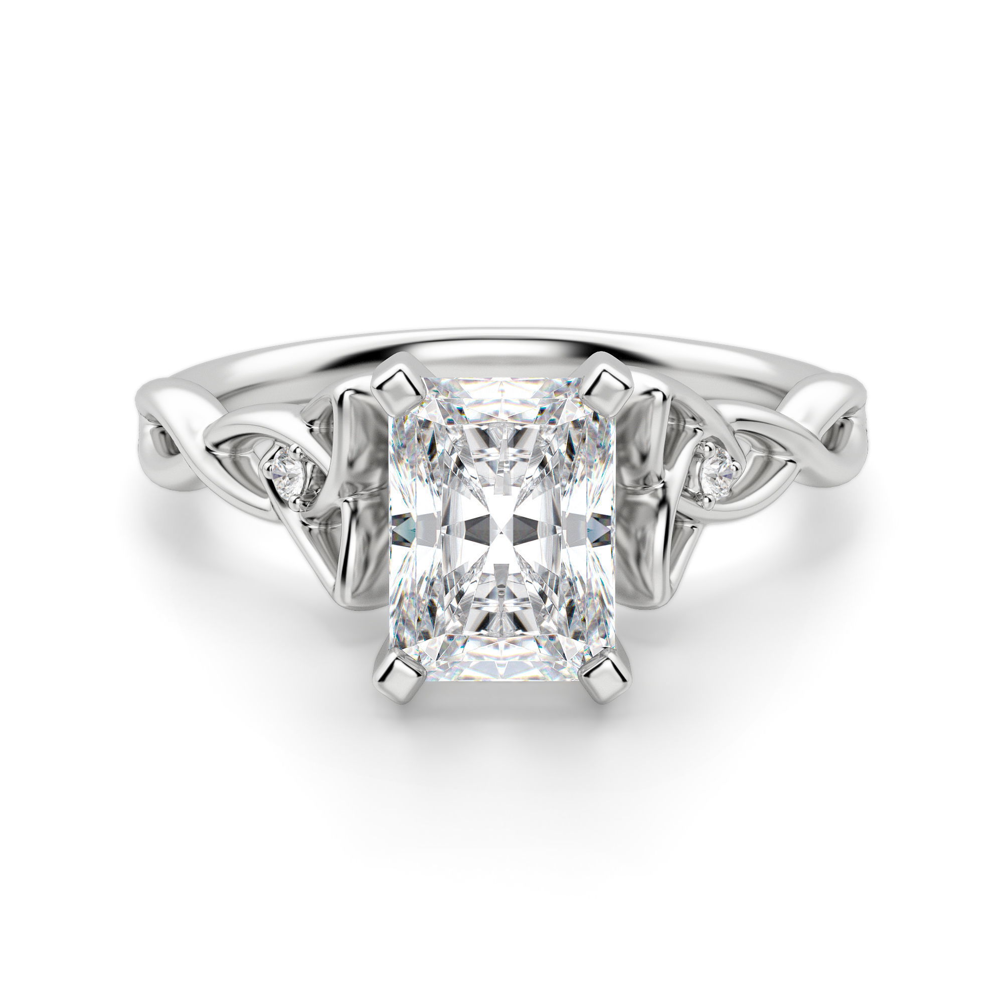 Celtic Knot Radiant Cut Engagement Ring