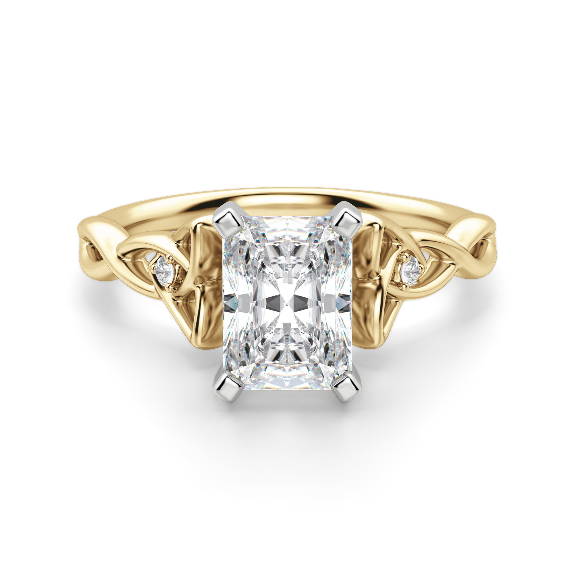Celtic Knot Radiant Cut Engagement Ring