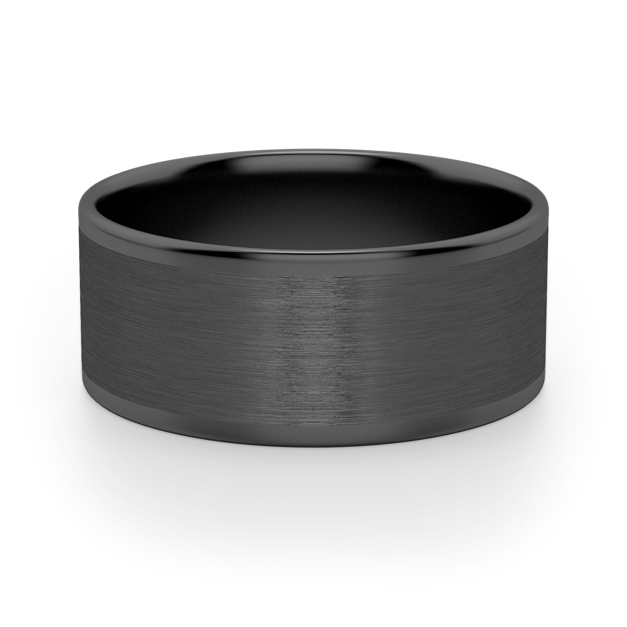 Obsidian Satin Wedding Band